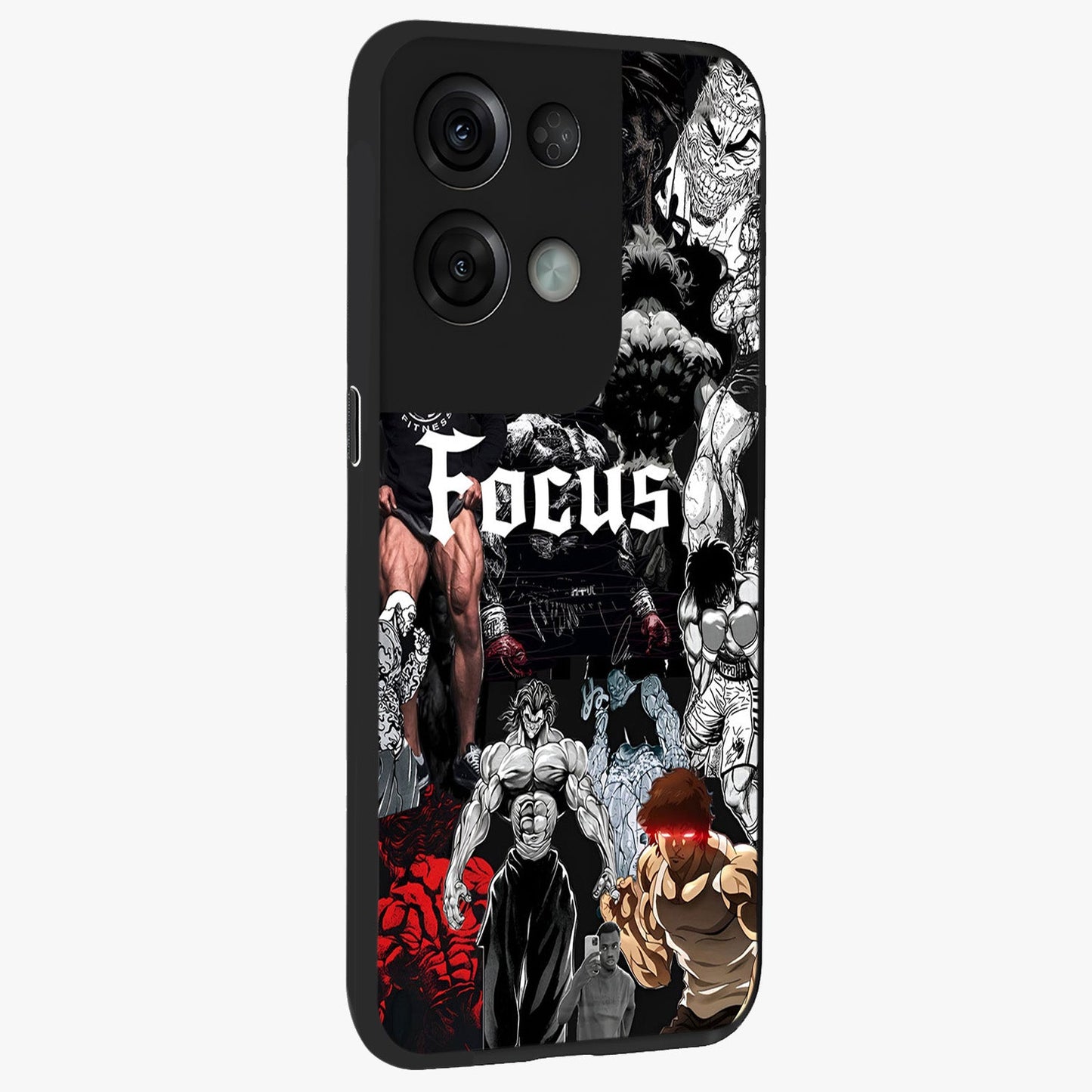 Relentless Power Focus Glass Case upright view showcasing strong inspirational artwork with powerful focus theme.