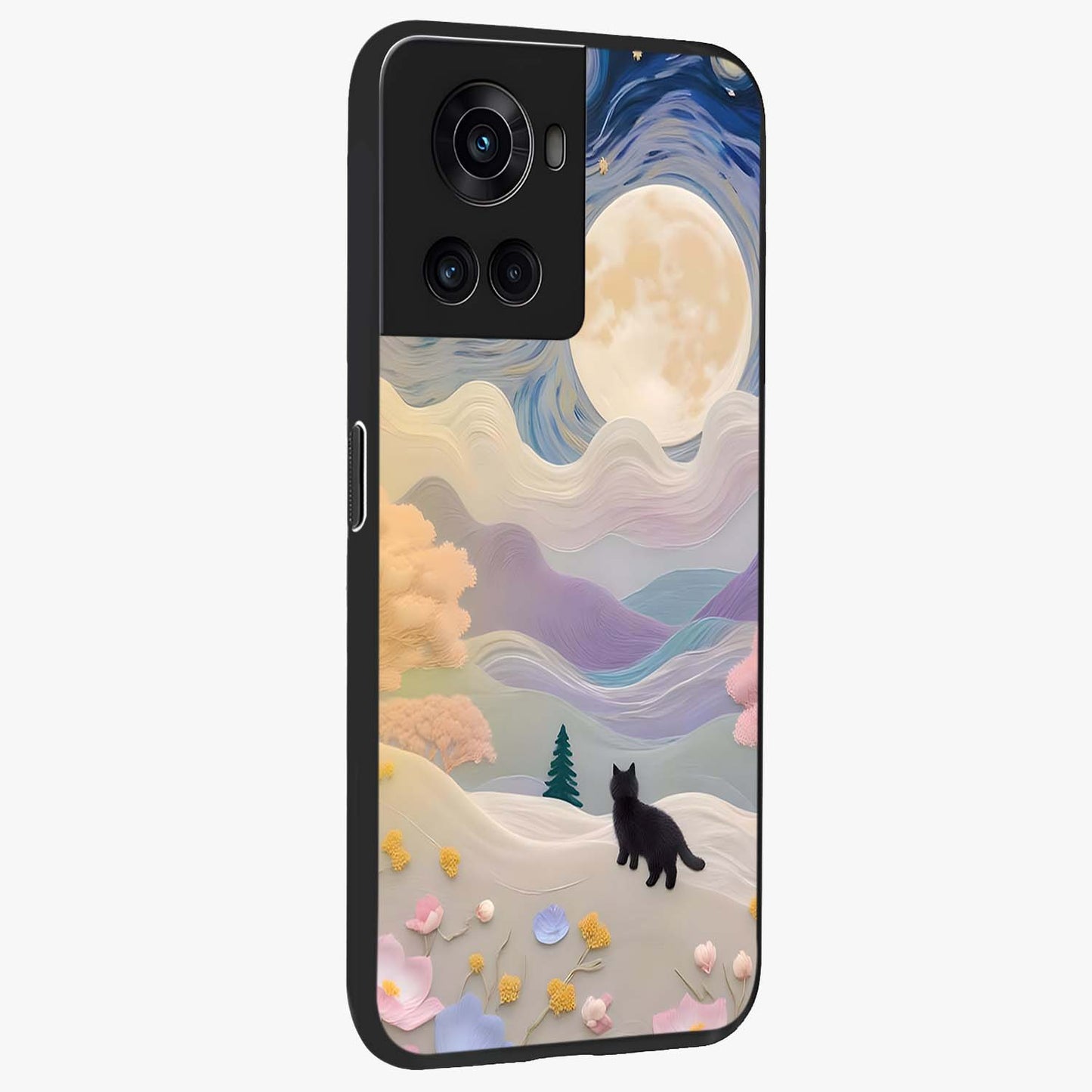 Moonlit Petal Path Glass Case for OnePlus 10R |1+10R