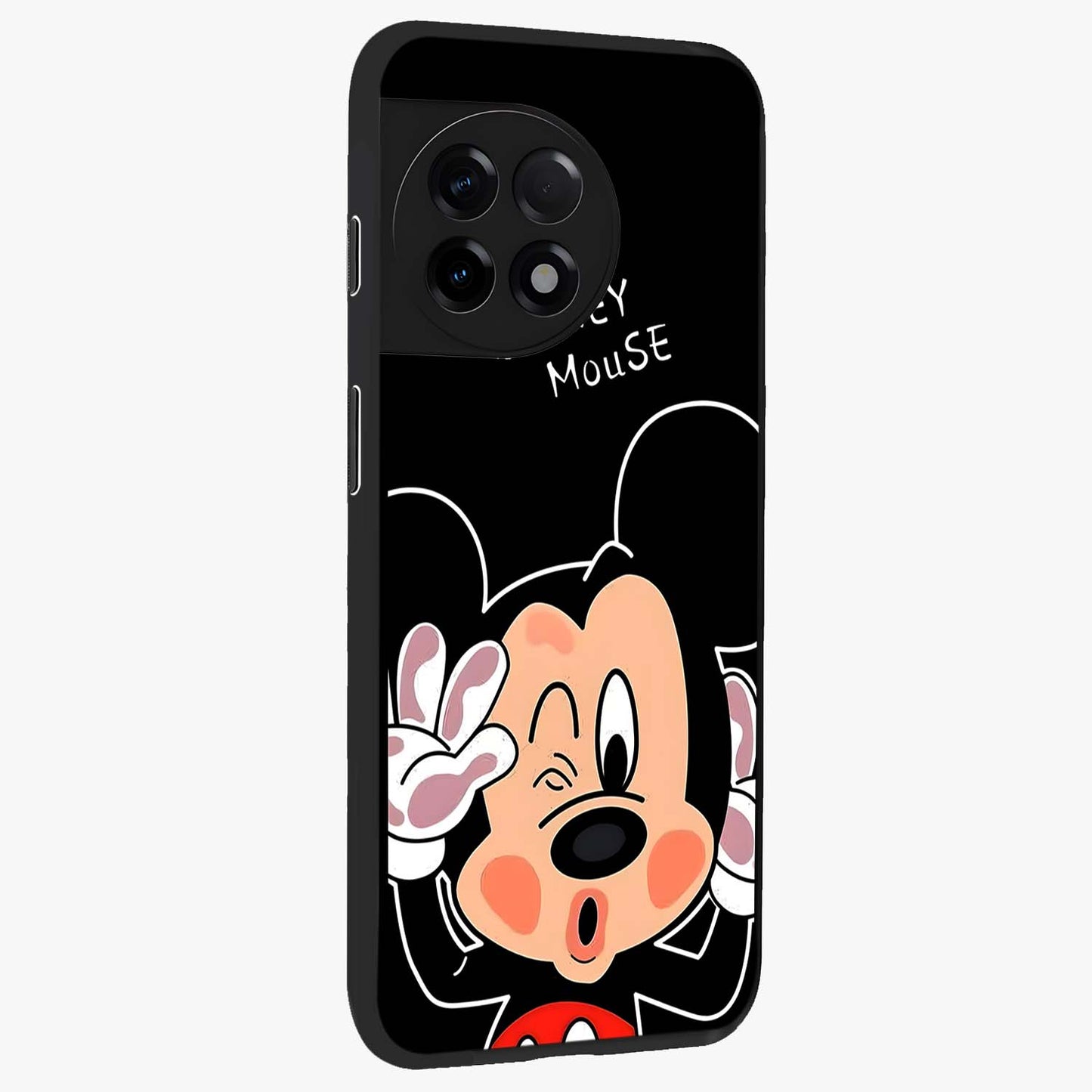 Cute Mickey Love Custom Name Glass Case for OnePlus 11R |1+11R