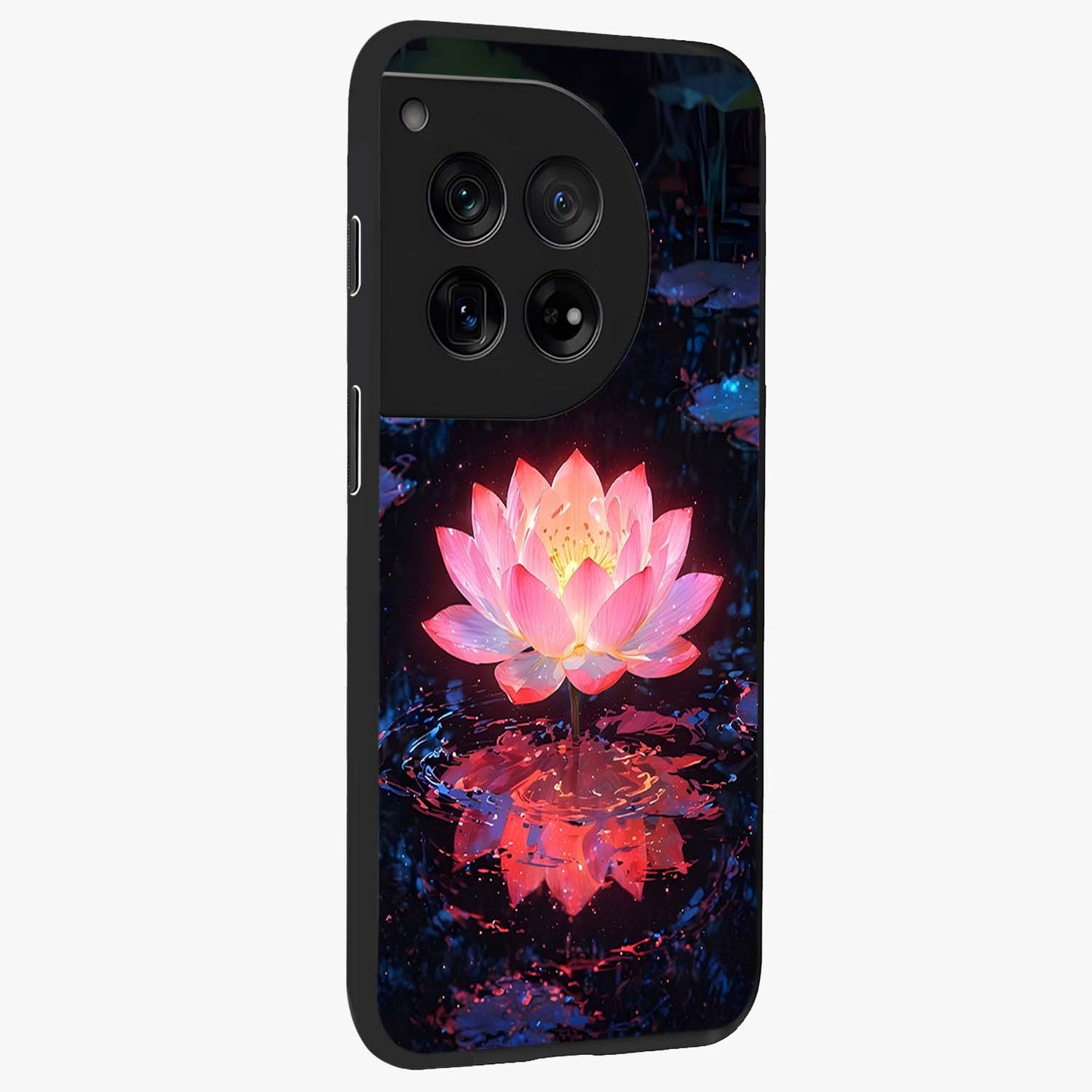 Luminous Lotus Glow Glass Case for OnePlus 12 |1+12