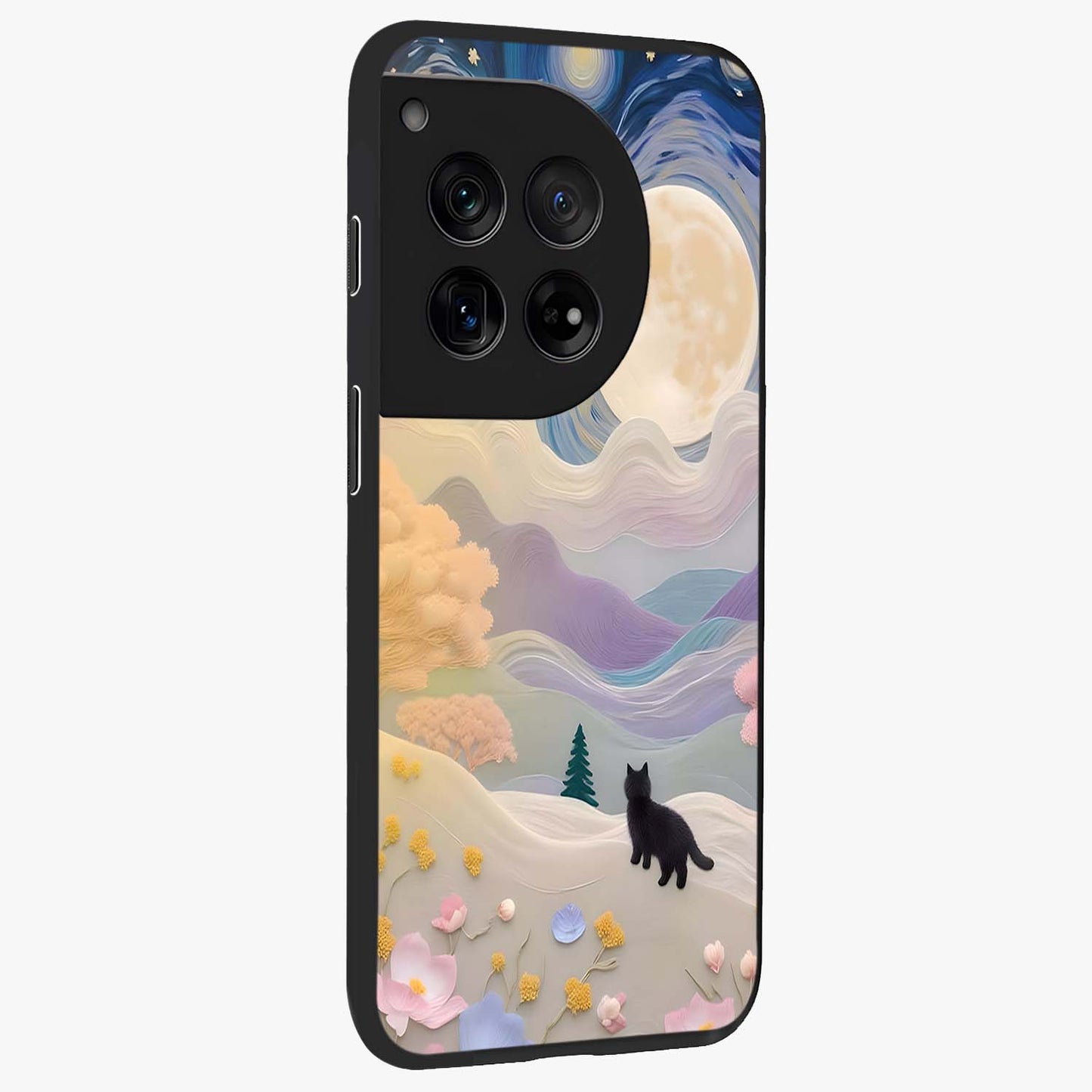 Moonlit Petal Path Glass Case for OnePlus 12 |1+12