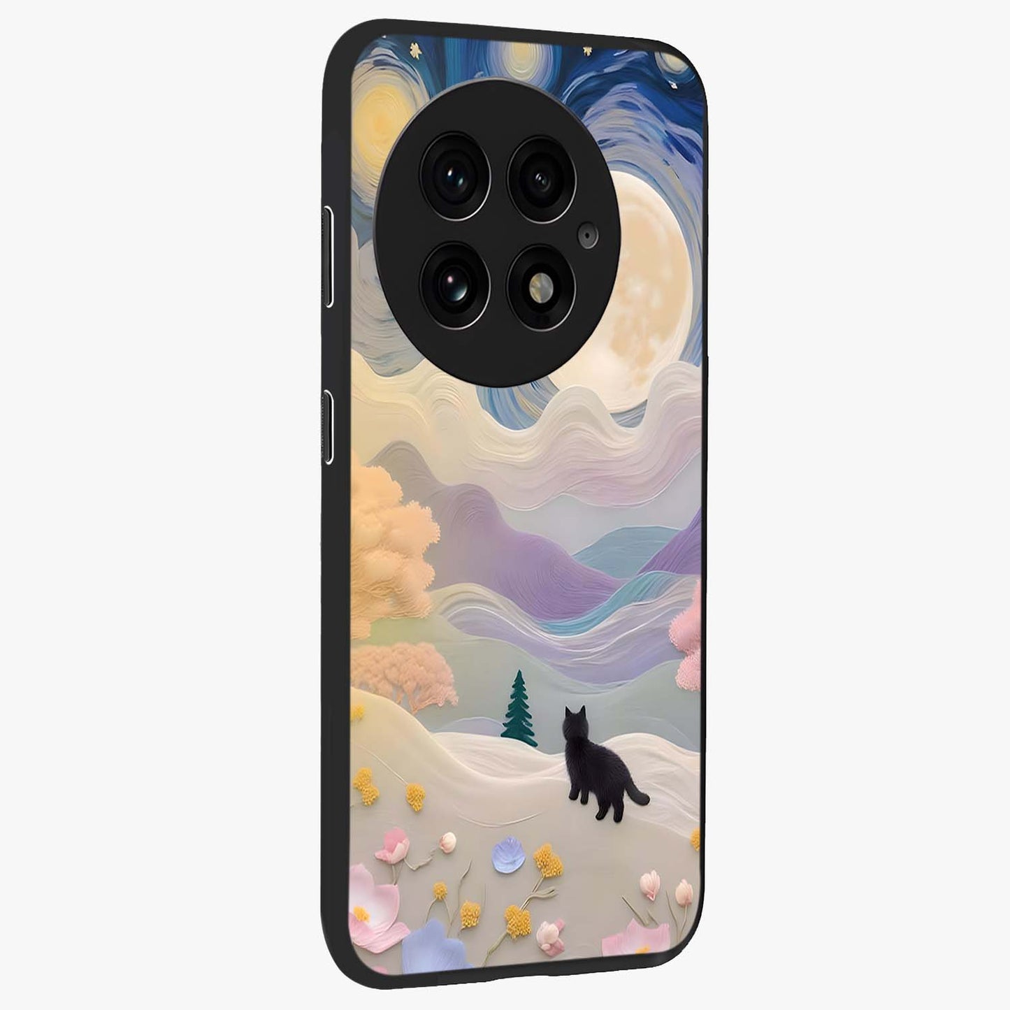 Moonlit Petal Path Glass Case for OnePlus 13 |1+13