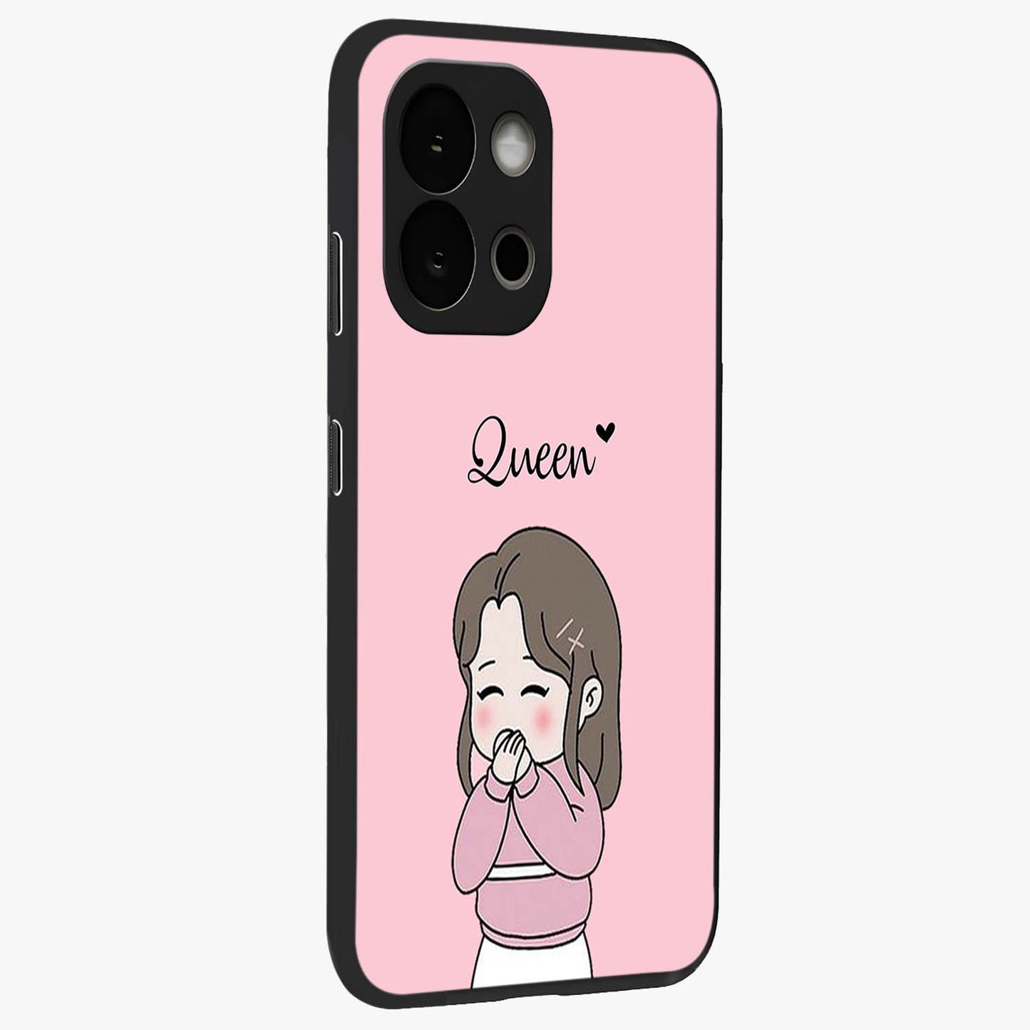 Blushing Love Moment Custom Name Glass Case for OnePlus 13S |1+13S