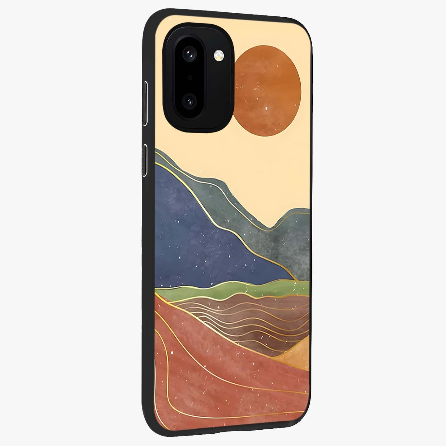 Abstract Mountain Glow Glass Case for OnePlus 15R |1+15R