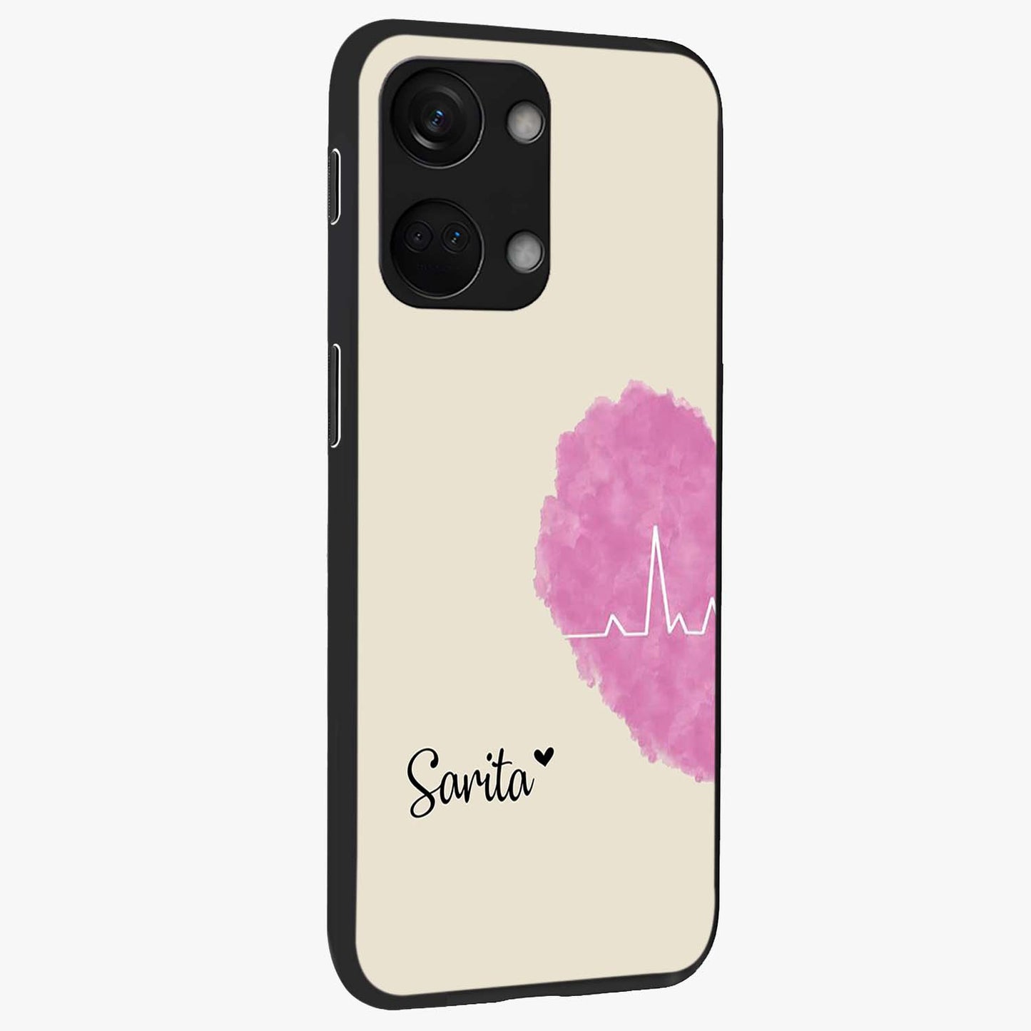 Heartbeat of Love Custom Name Glass Case for OnePlus Nord 3 |1+Nord 3