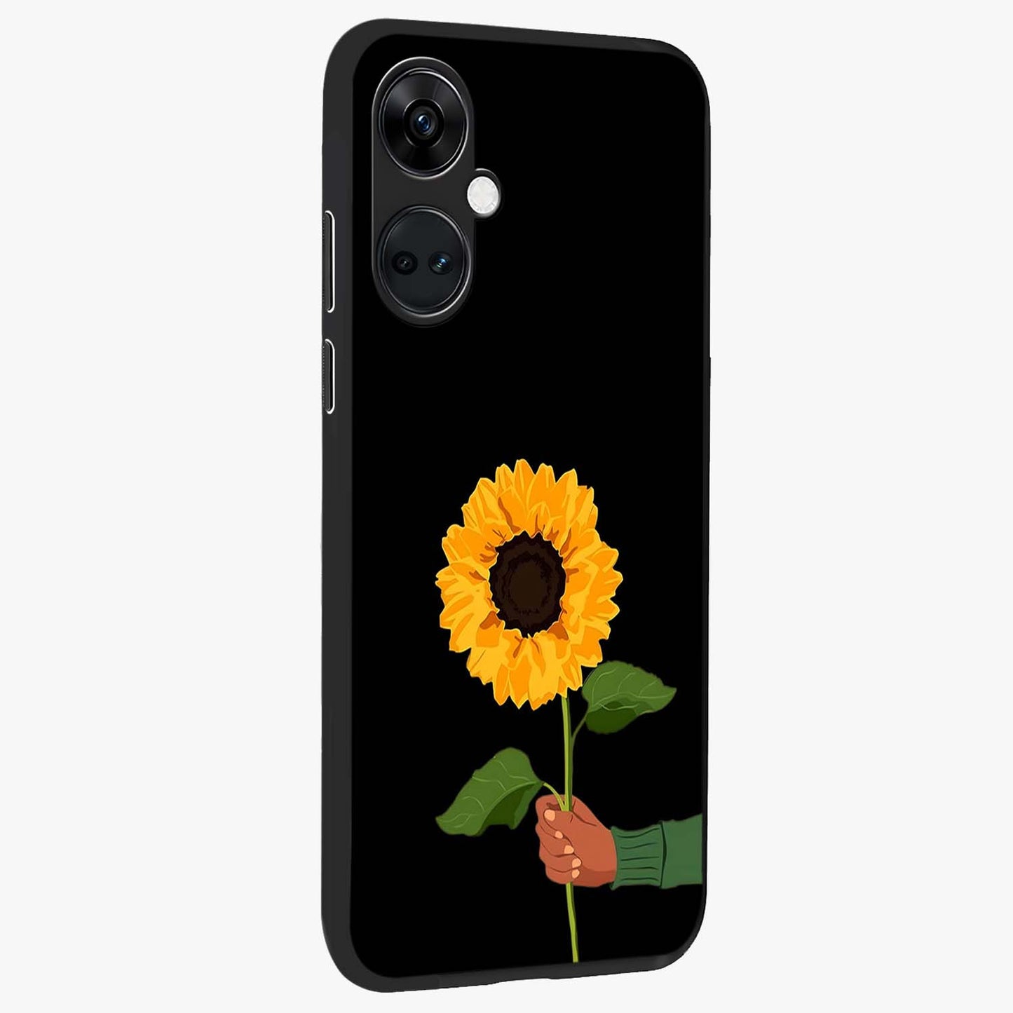 Sunflower Custom Name Glass Case for OnePlus Nord Ce 3 |1+Nord Ce 3