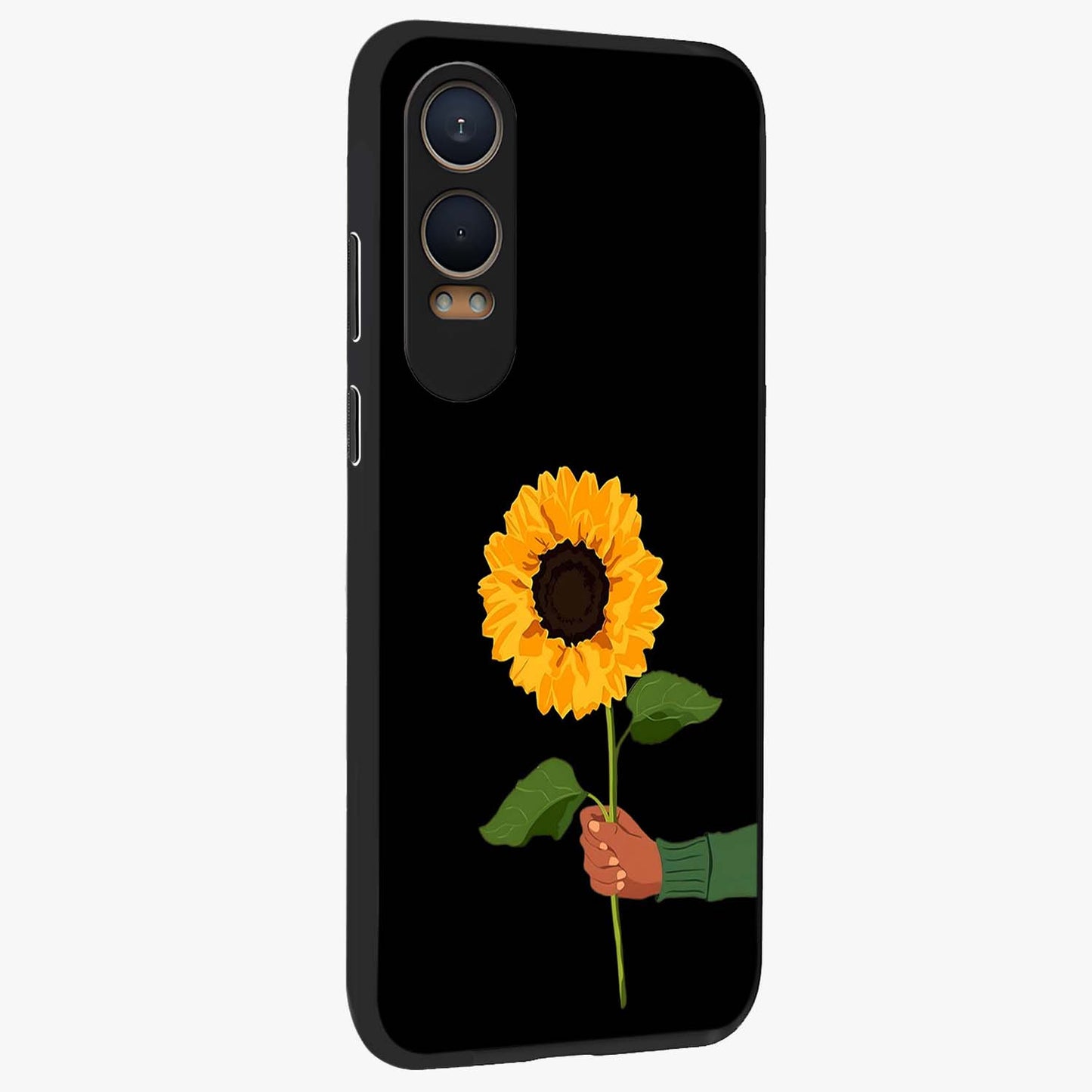 Sunflower Custom Name Glass Case for OnePlus Nord Ce 4 Lite |1+Nord Ce 4 Lite