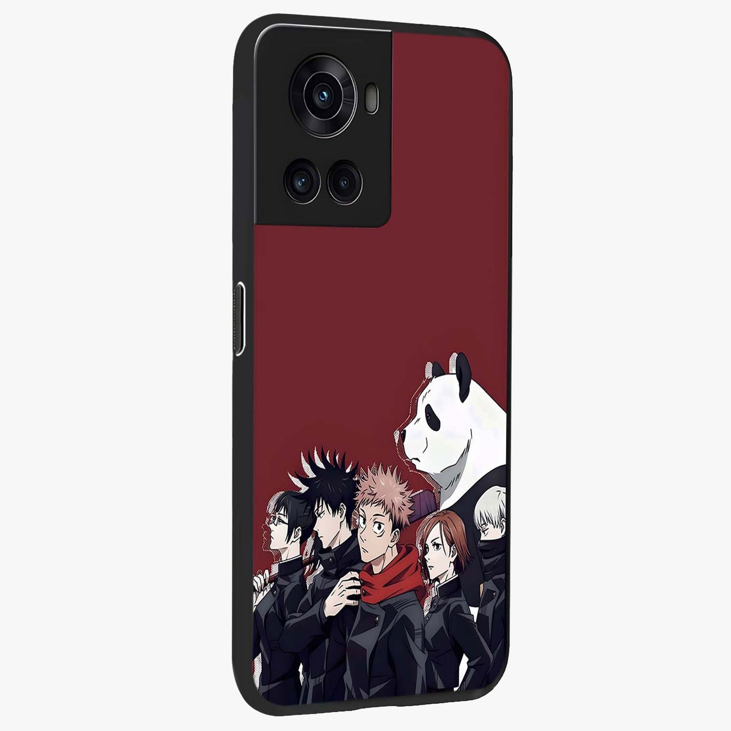 Crimson Crow Judgment Glass Case for 1+10R side perspective highlighting detailed feather textures and smooth edges