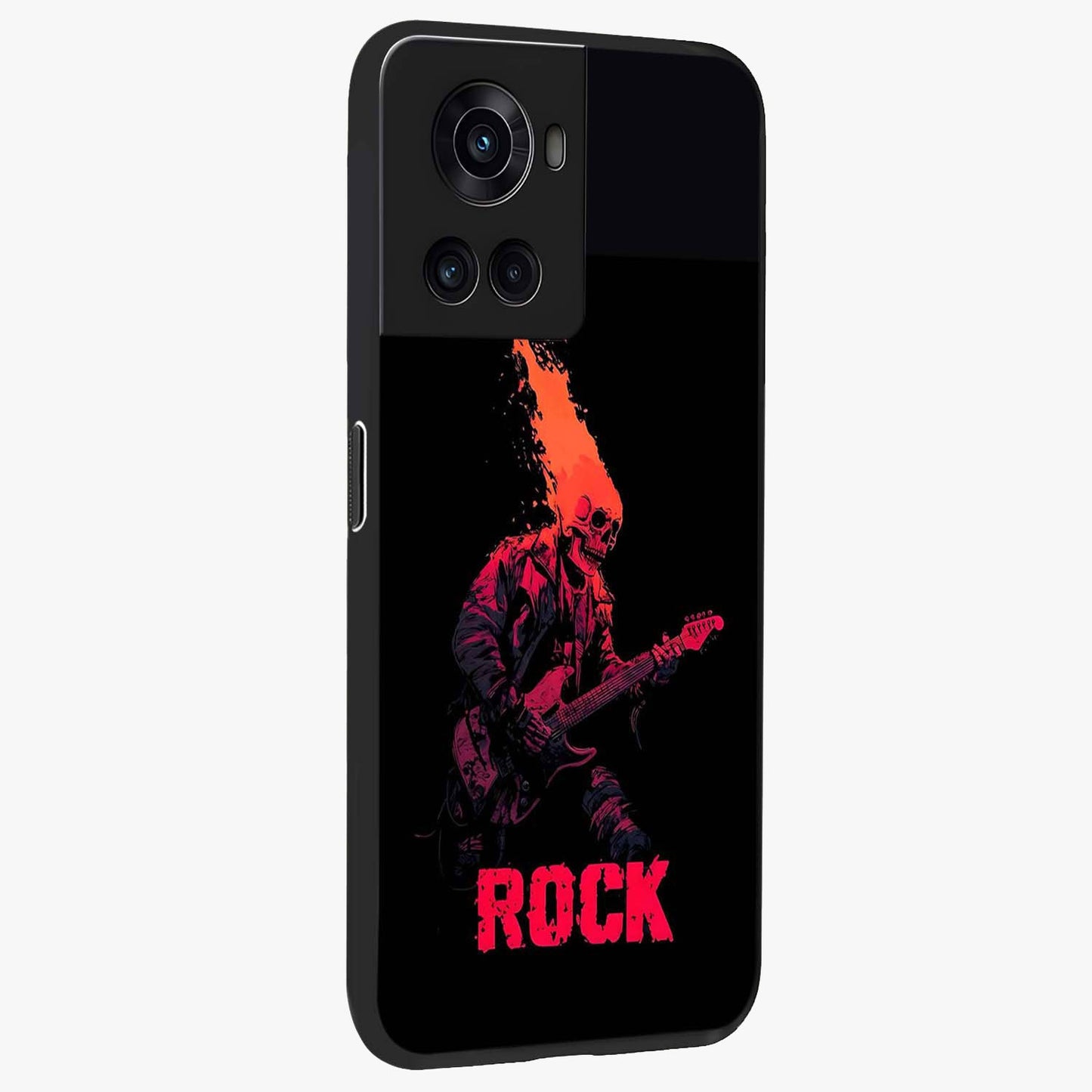 Hellfire Rock Anthem Glass Case for 1+10R displayed upright for powerful statement visibility and premium finish.