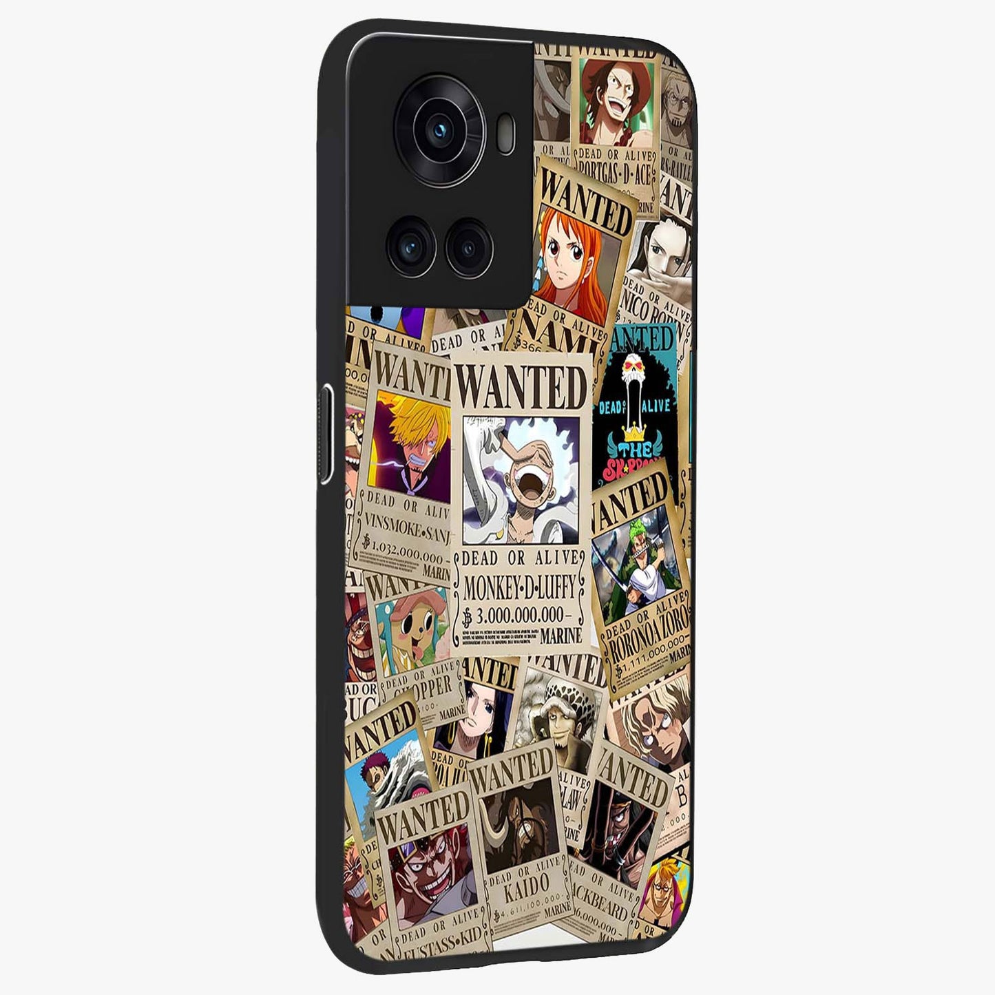 Pirate Wanted Legends Glass Case for 1+10R side perspective highlighting detailed character textures and premium edges
