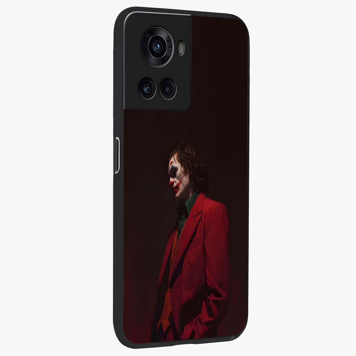 Tragic Chaos King Glass Case for 1+10R side perspective highlighting strong textures and sleek premium build