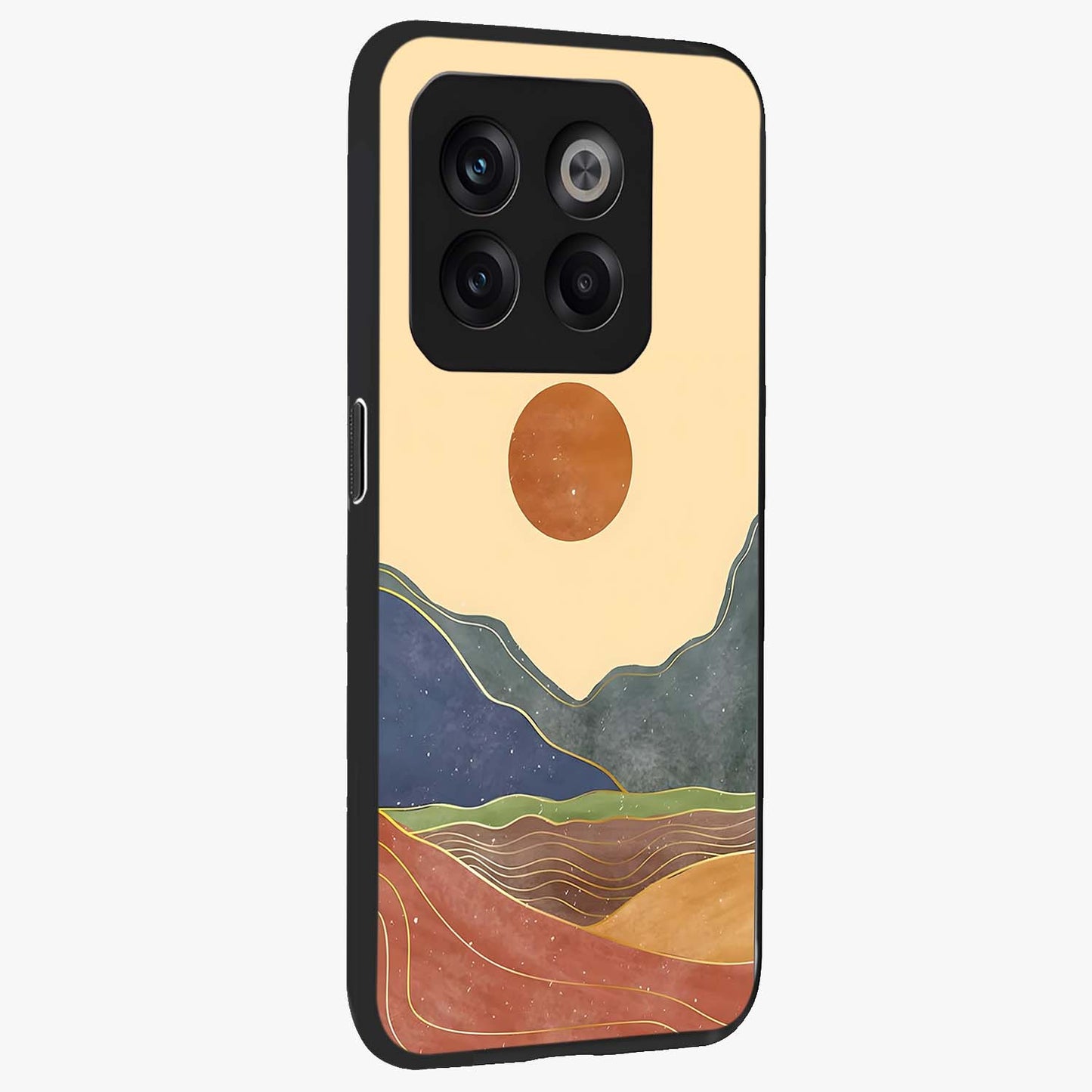 Abstract Mountain Glow Glass Case for OnePlus 10T |1+10T