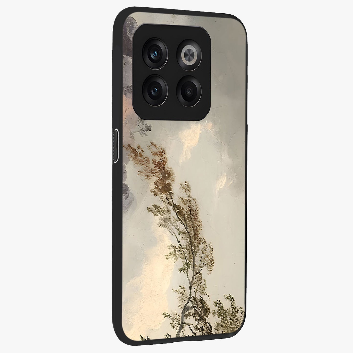 Dreamlike Wind Field Glass Case for 1+10T side perspective highlighting smooth gradients and premium edge finish