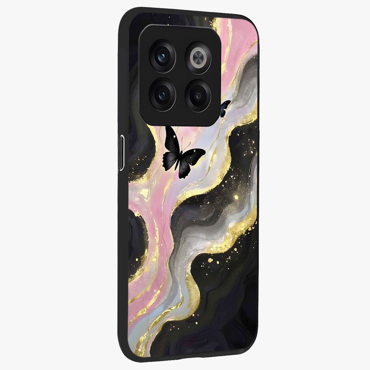 Golden Moon Horizon Glass Case for 1+10T side perspective highlighting smooth celestial detailing and sleek build