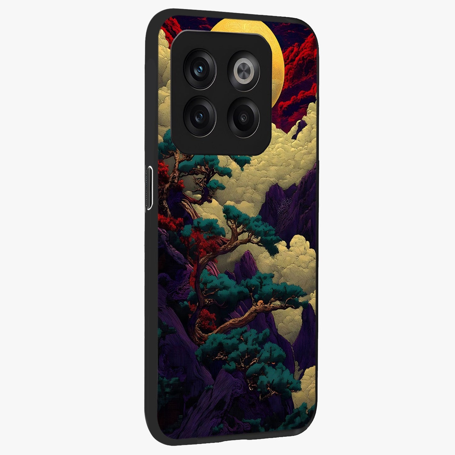Golden Number Ten Glass Case for 1+10T side perspective highlighting premium typography textures and smooth edges