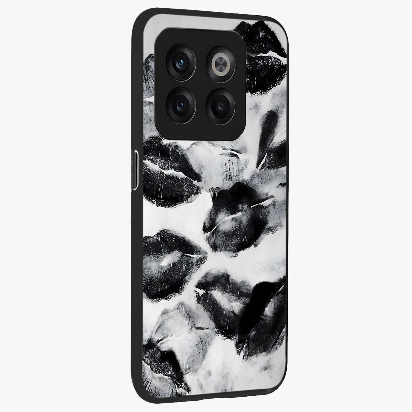 Midnight Kiss Marks Glass Case for 1+10T side perspective highlighting playful detailing and premium edge finish