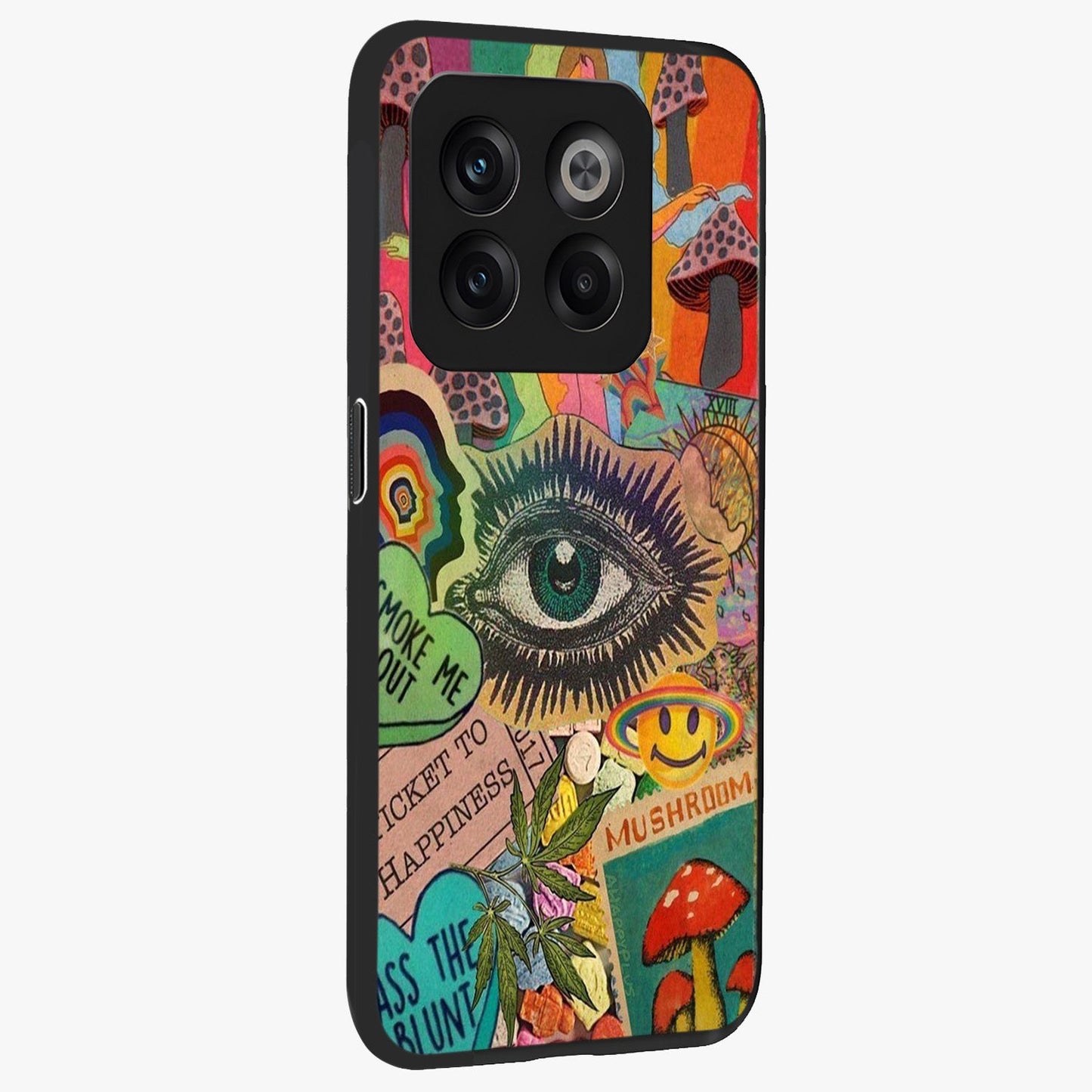 Mystic Eye Wonderland Glass Case for 1+10T side perspective highlighting intricate eye detailing and smooth build