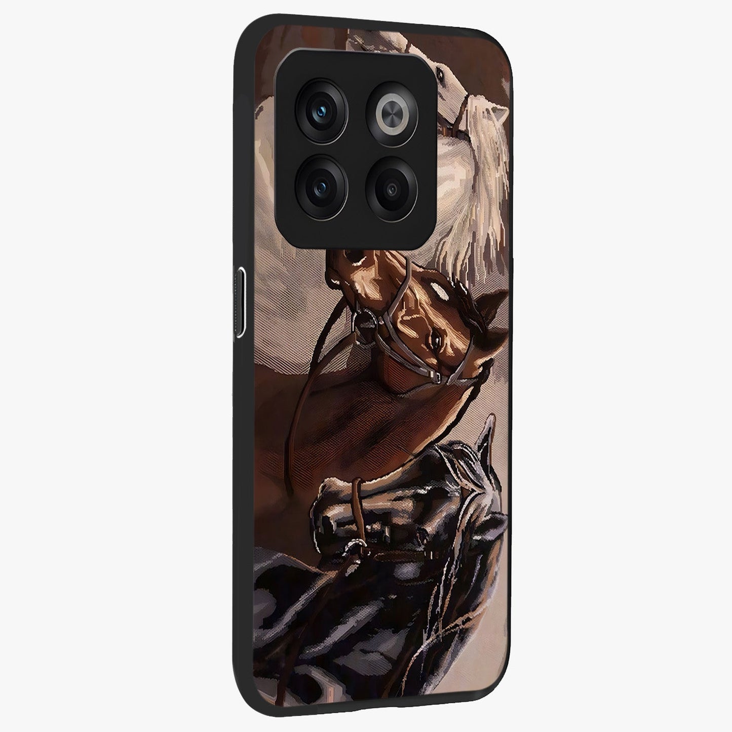 Wild Trio Gallop Glass Case for 1+10T side perspective highlighting strong motion textures and premium edges
