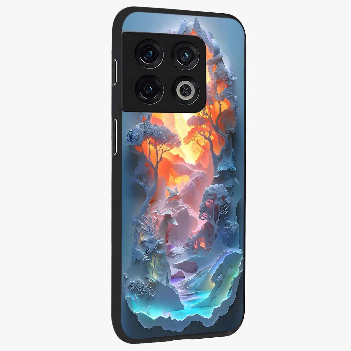 Glow Forest Portal Glass Case upright view showcasing enchanted forest portal artwork with fantasy nature theme.