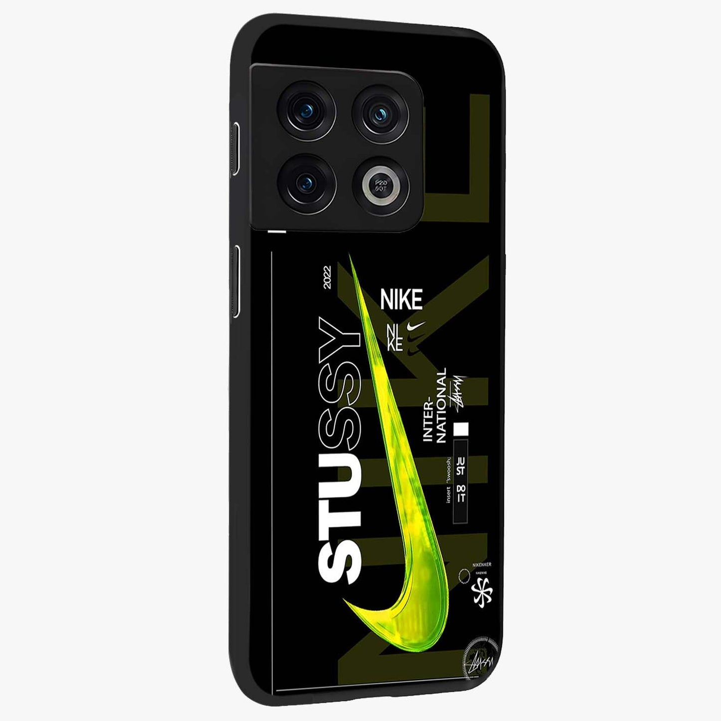 Neon Street Edition Glass Case upright view showcasing colorful neon artwork with modern street culture theme.