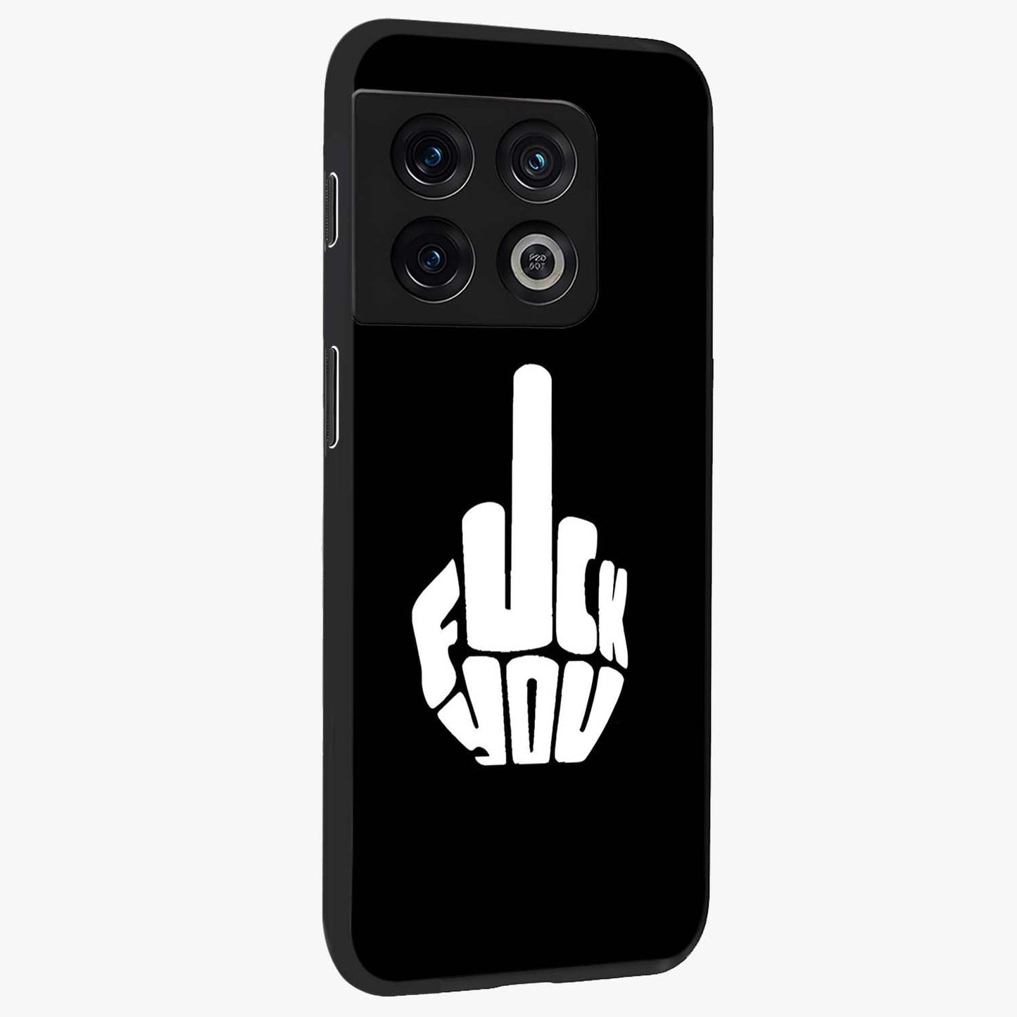Rebel Mode On Glass Case upright view showcasing striking statement artwork with bold rebellious theme.