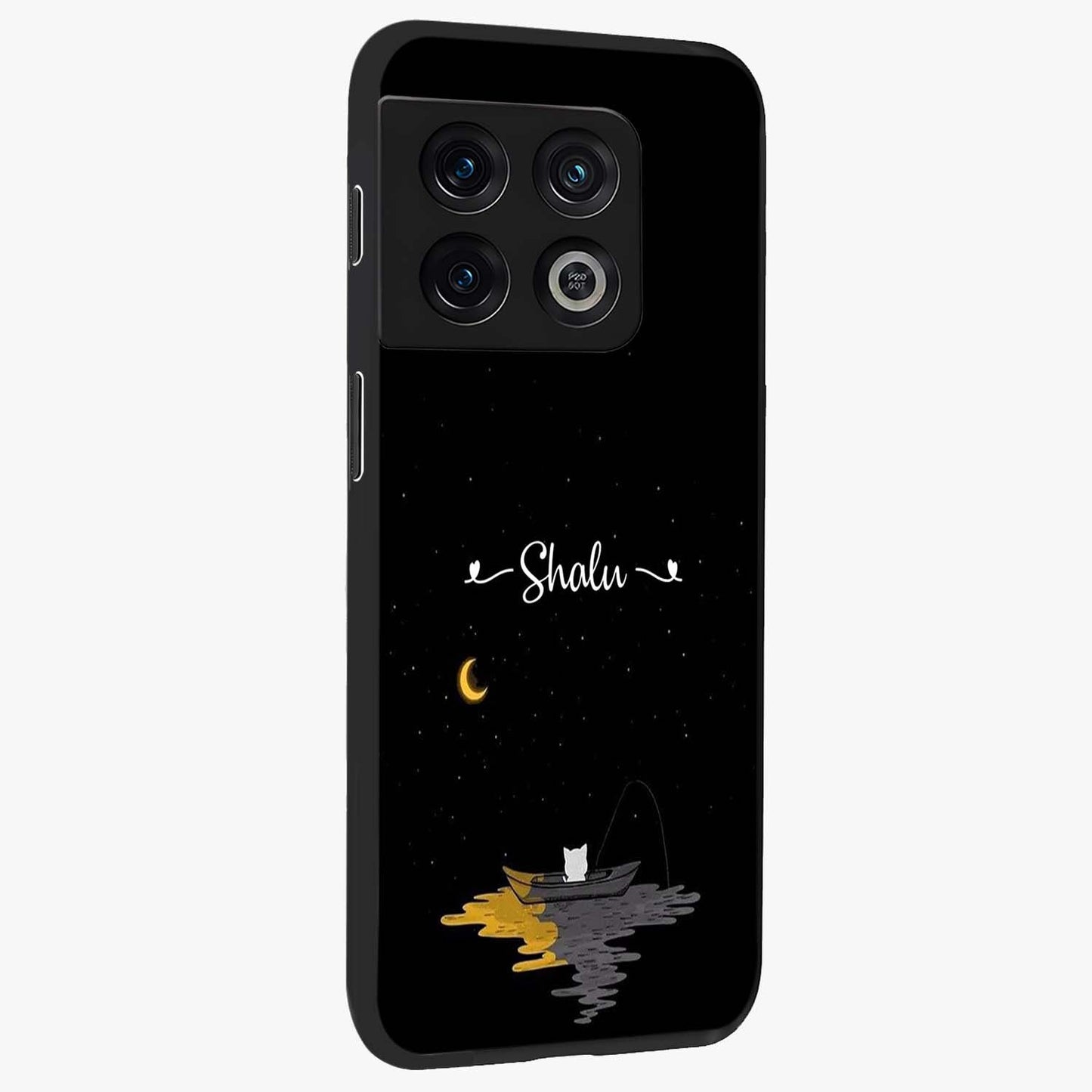 Silent Night Row Glass Case upright view showcasing tranquil night artwork with serene landscape theme.