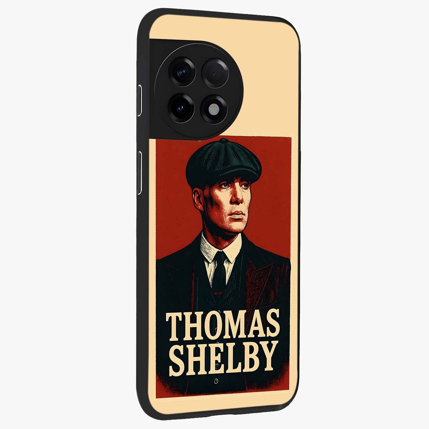 Vintage Mafia Authority Glass Case for 1+11R side perspective highlighting strong graphic textures and premium edges