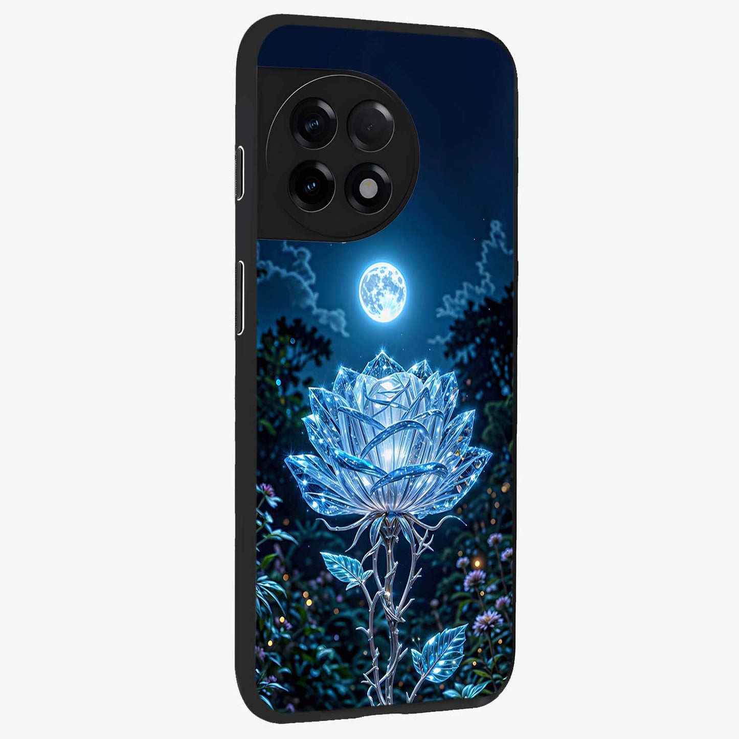 Crystal Moon Lotus Glass Case for OnePlus 11R |1+11R