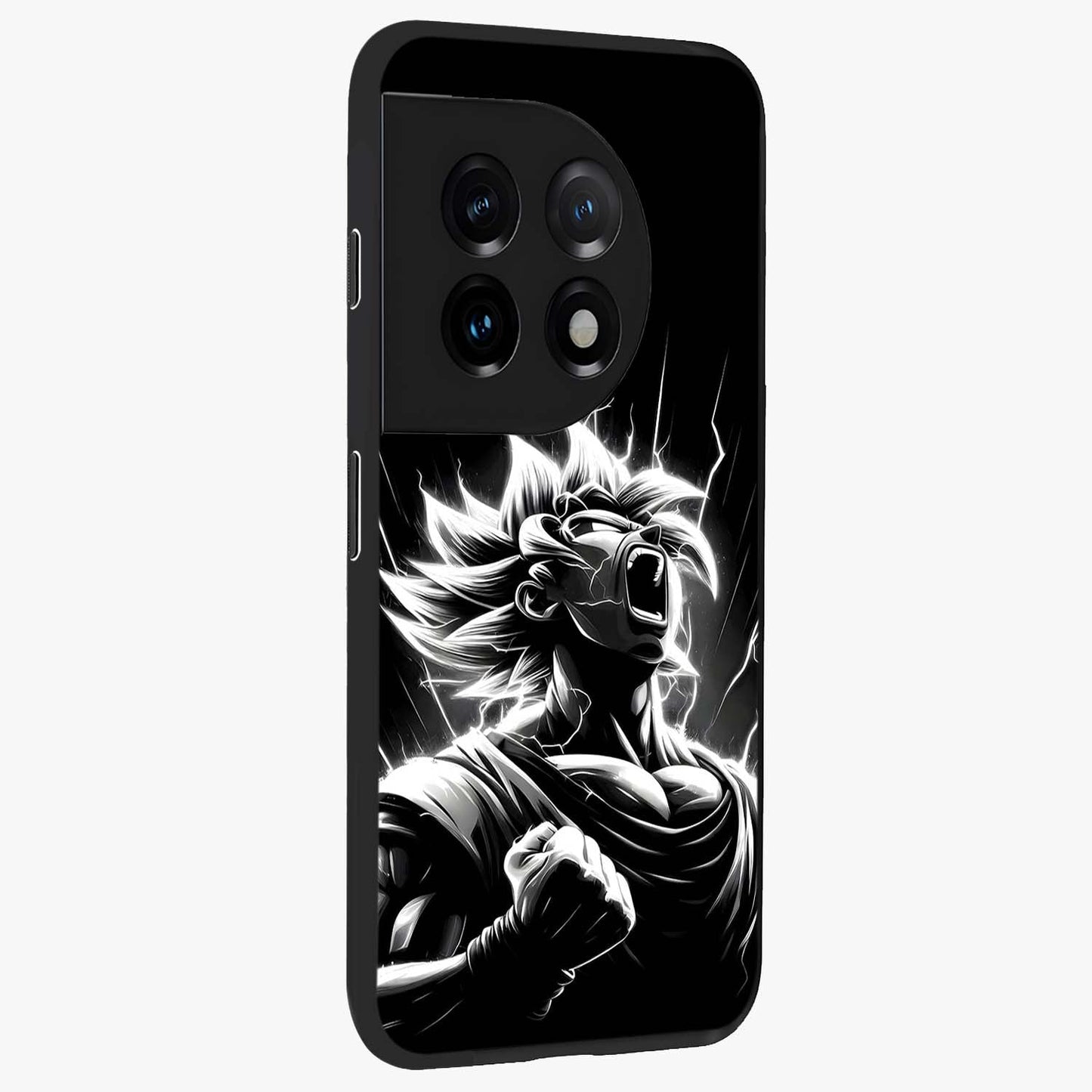 Limitless Power Unleashed Glass Case for 1+11 side perspective highlighting strong textures and sleek premium build