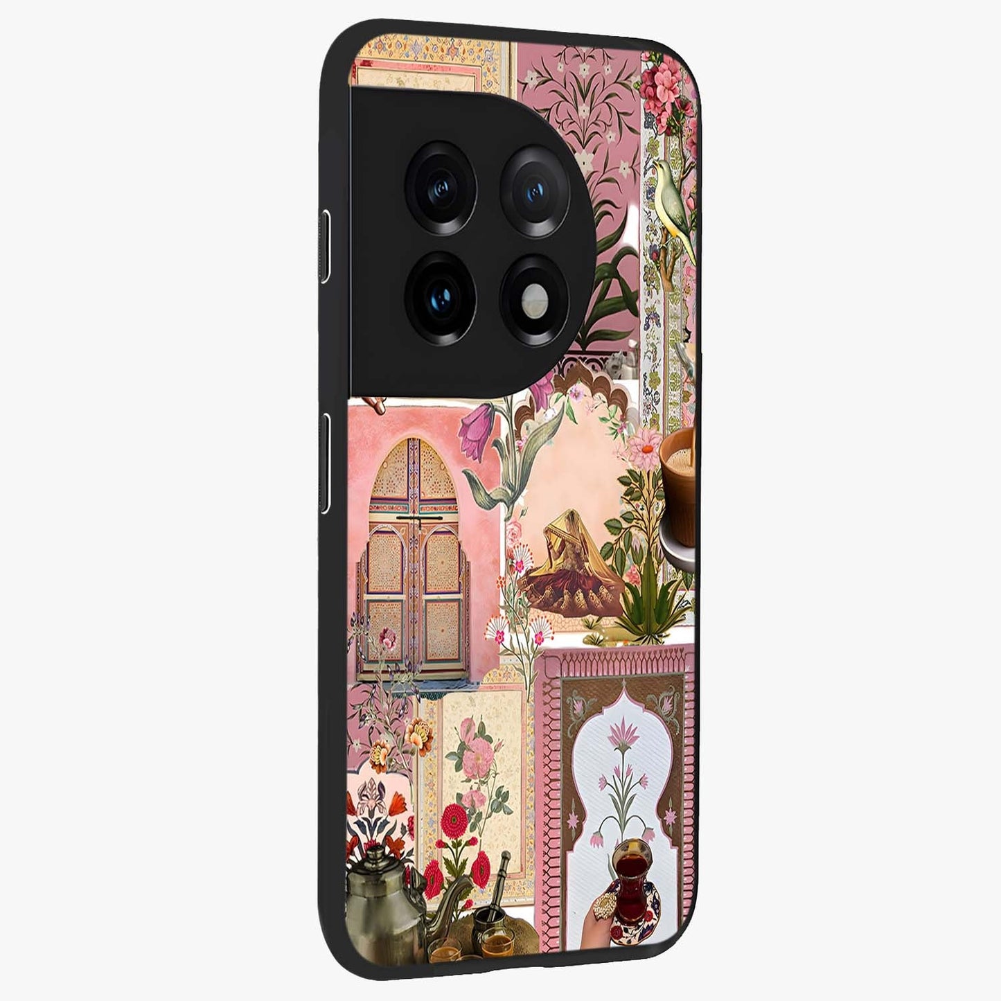 Royal Pink Legacy Glass Case for 1+11 side perspective highlighting smooth textures and premium edges