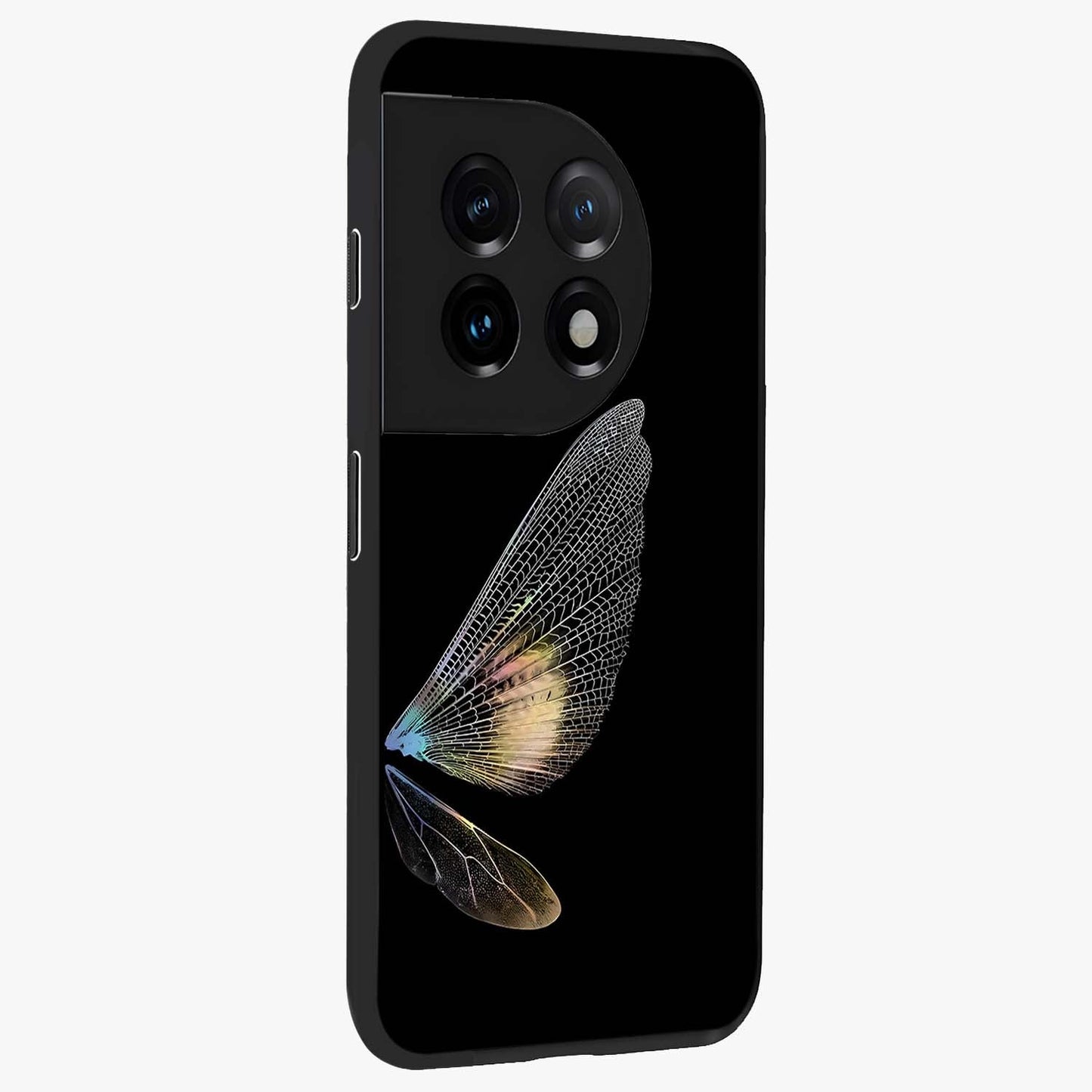 Whispers of Wings Glass Case for 1+11 side perspective highlighting light airy textures and premium edges
