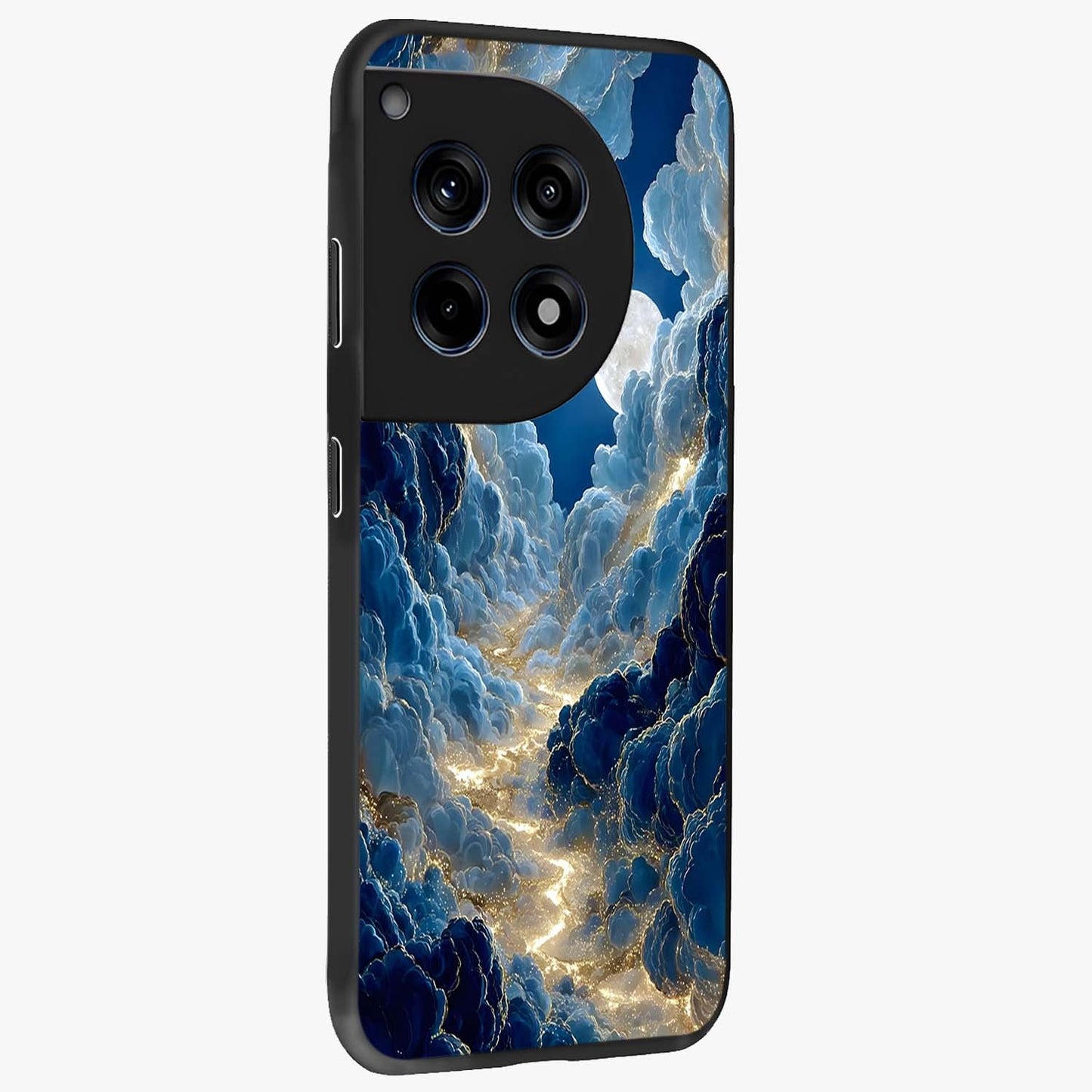 Celestial Cloud Path Glass Case for 1+12R side perspective highlighting airy cloud details and premium build