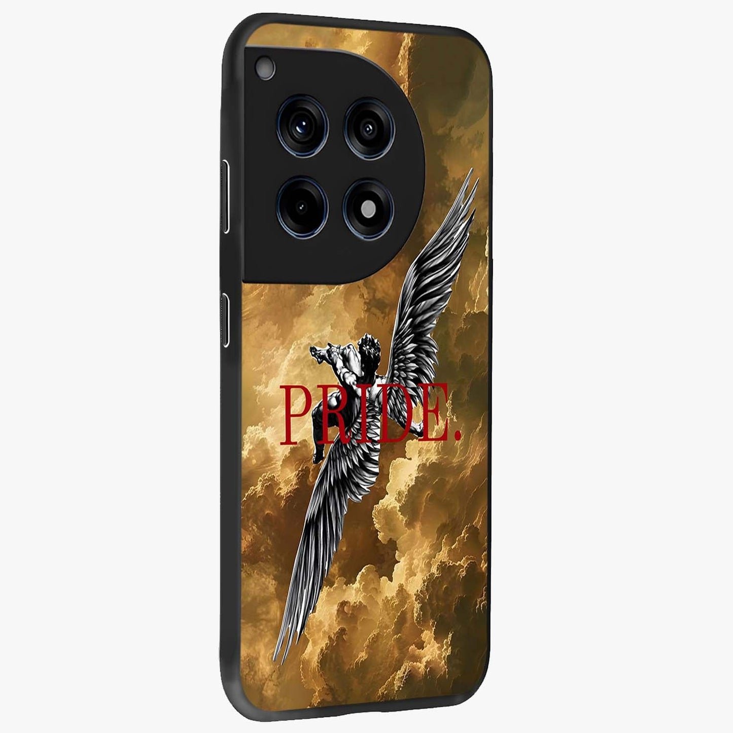 Celestial Fallen Pride Glass Case for 1+12R side perspective highlighting deep space textures and premium edge finish