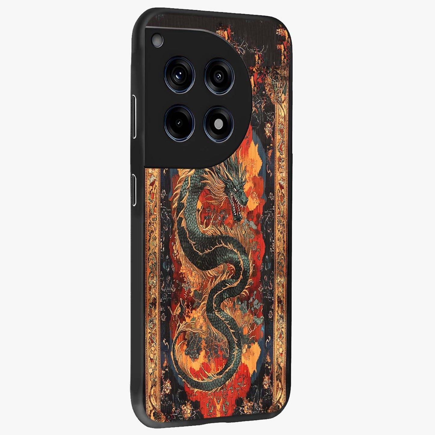 Inferno Dragon Soul Glass Case for 1+12R displayed upright for powerful mythical visibility and premium finish.