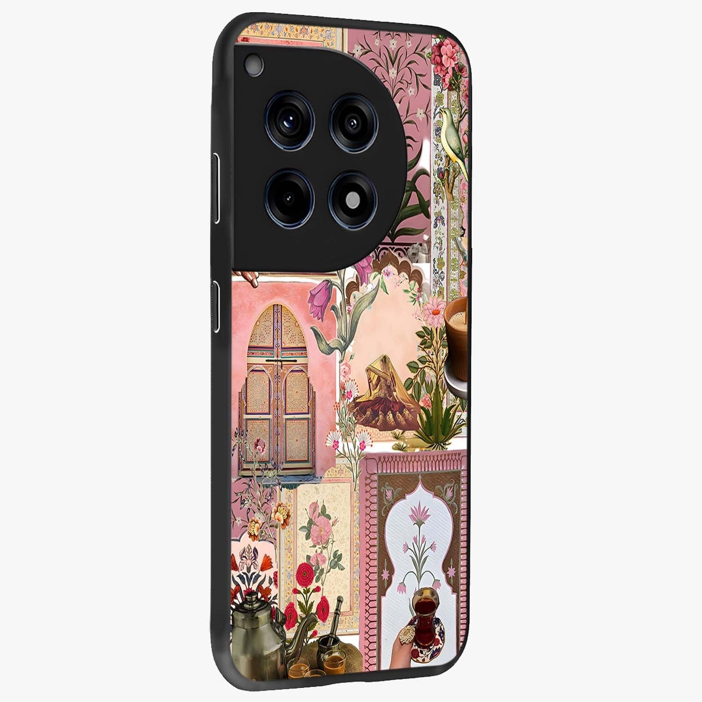 Royal Pink Legacy Glass Case for 1+12R side perspective highlighting smooth textures and premium edges