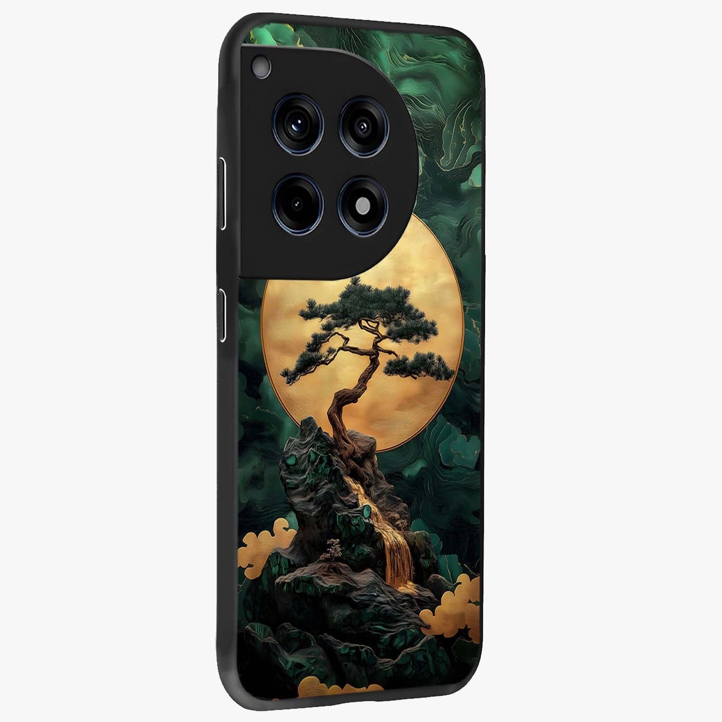 Zen Moon Rise Glass Case for 1+12R side perspective highlighting subtle lunar textures and premium edges