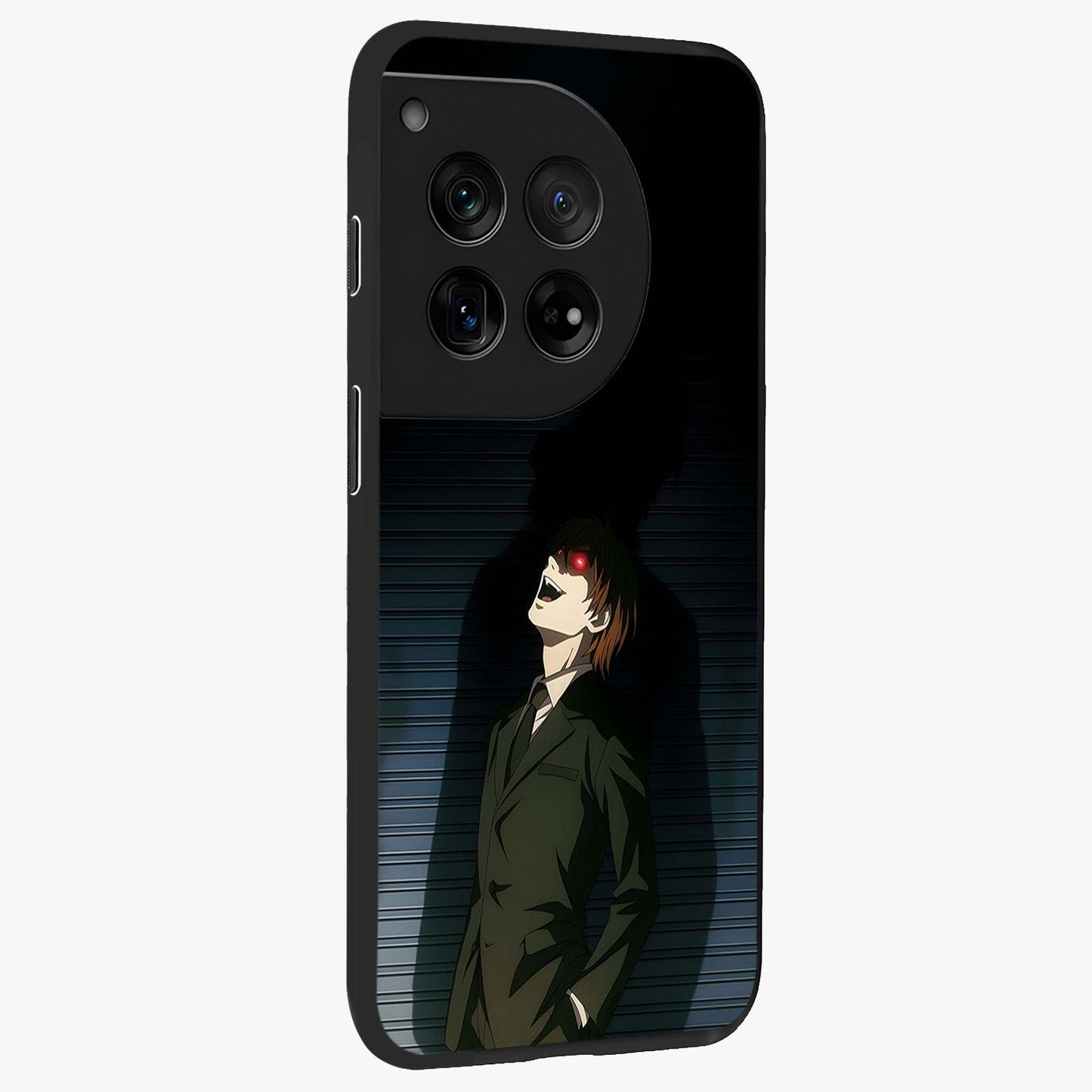 Crimson Shadow King Glass Case for 1+12 side perspective highlighting dramatic contrast and premium finish