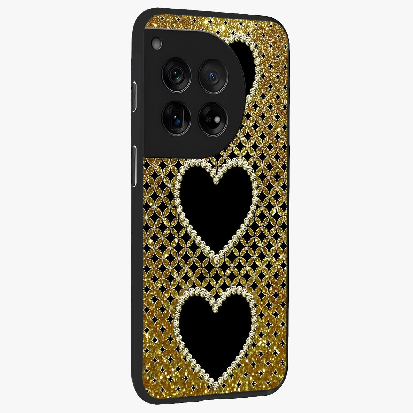 Golden Leaf Dreams Glass Case for 1+12 side perspective highlighting delicate leaf textures and smooth build