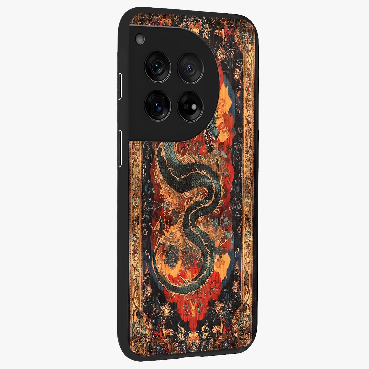 Inferno Dragon Soul Glass Case for 1+12 displayed upright for powerful mythical visibility and premium finish.