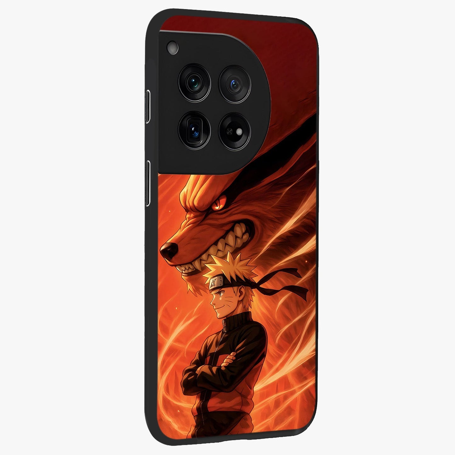 Nine Tails Legacy Glass Case for 1+12 side perspective highlighting detailed character textures and premium edges