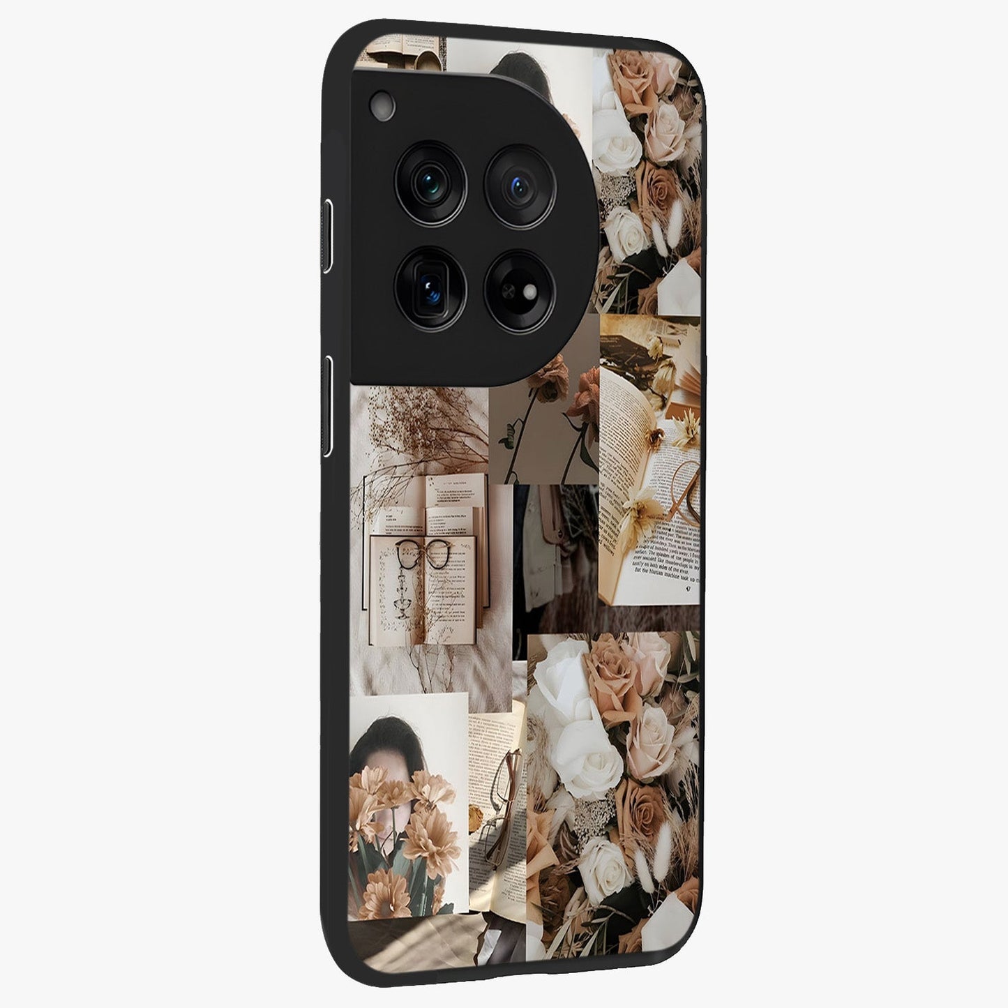 Vintage Bloom Story Glass Case for 1+12 side perspective highlighting delicate bloom textures and smooth build