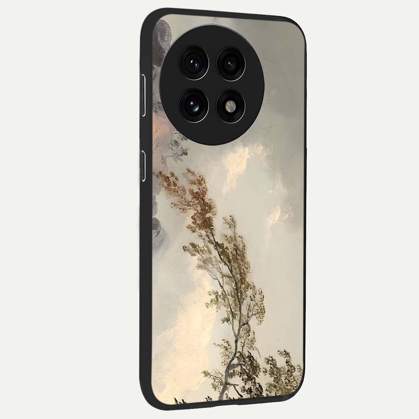Dreamlike Wind Field Glass Case for 1+13R side perspective highlighting smooth gradients and premium edge finish