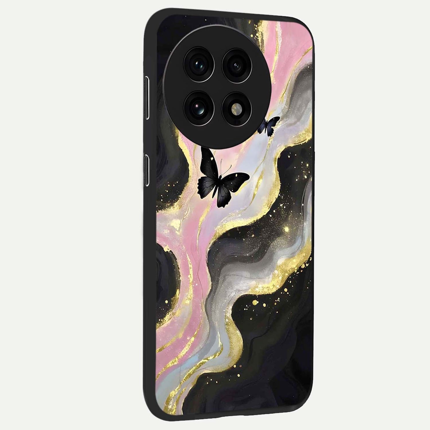 Golden Moon Horizon Glass Case for 1+13R side perspective highlighting smooth celestial detailing and sleek build