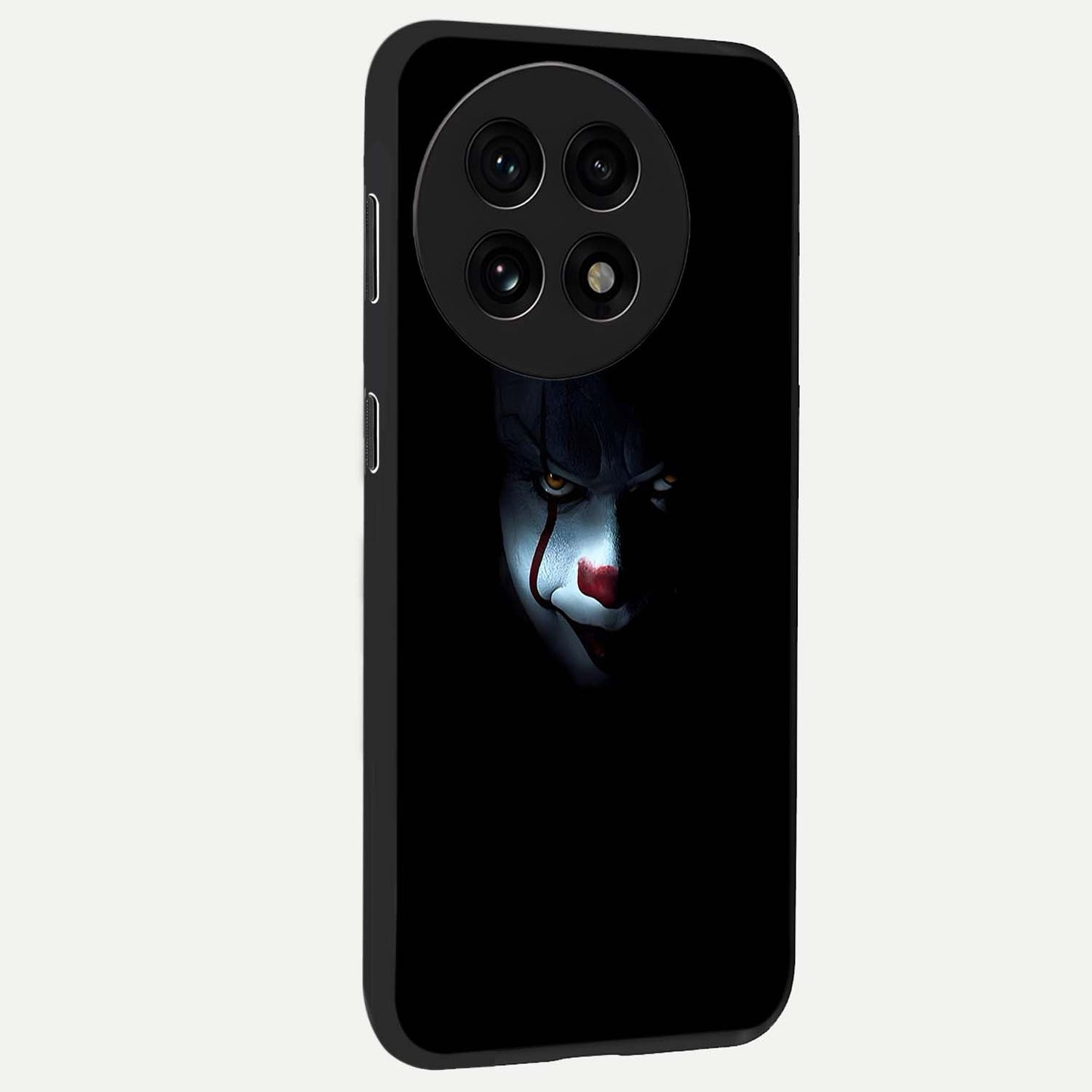 Midnight Madness Smile Glass Case for 1+13R side perspective highlighting expressive textures and sleek edges