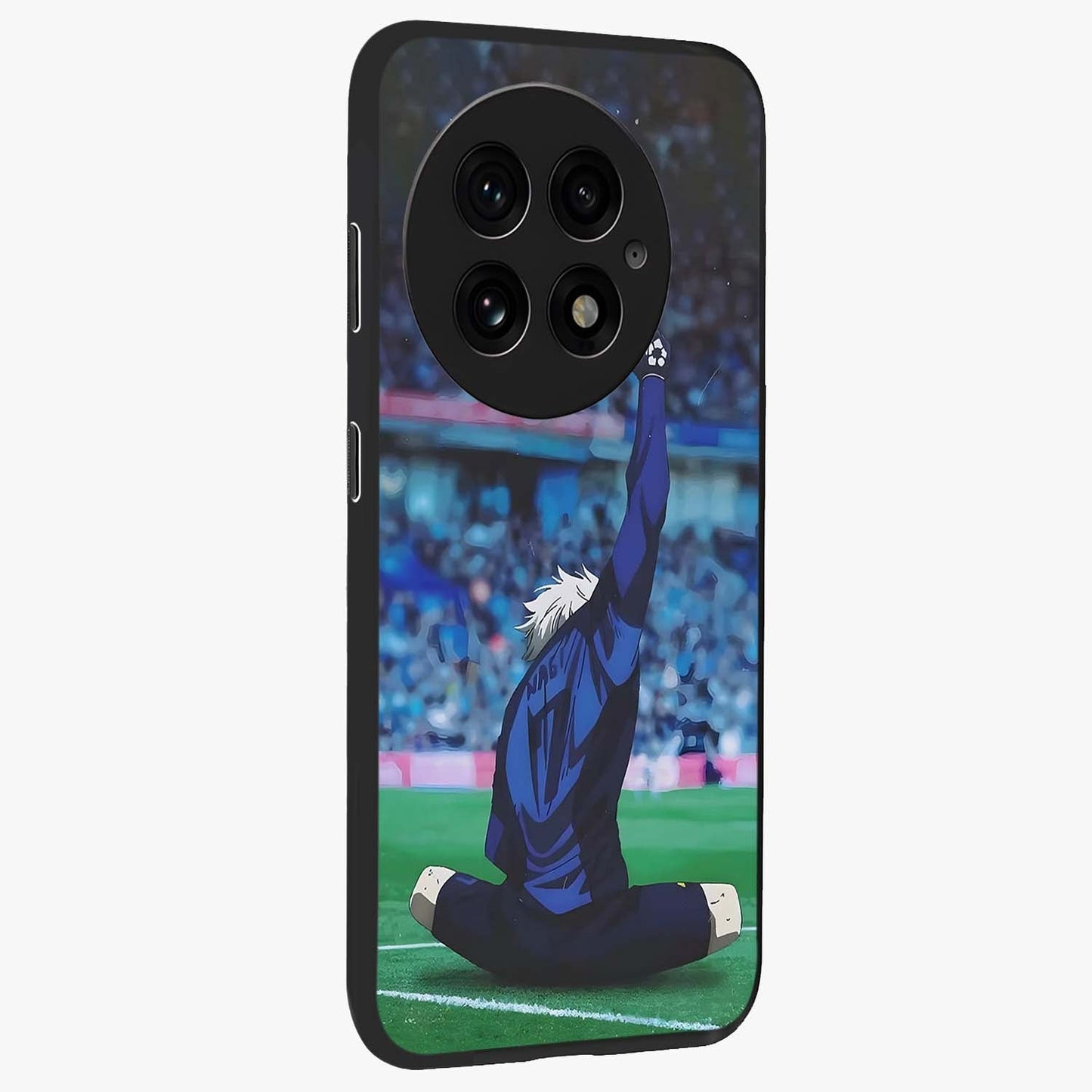 Victory Silence Anthem Glass Case for 1+13 side perspective highlighting clean textures and sleek premium build