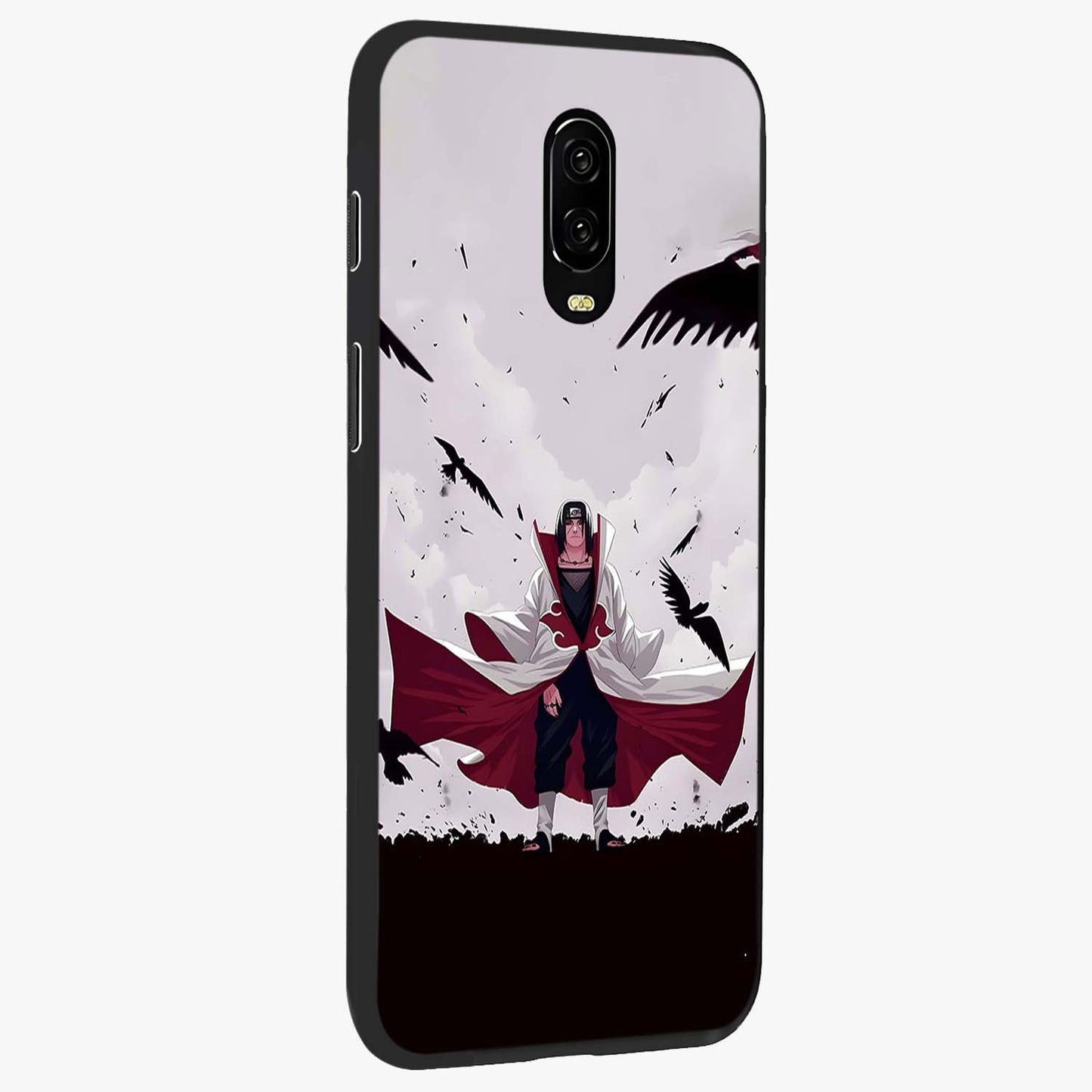 Crimson Crow Ascension Glass Case upright view showcasing dramatic crow artwork with bold gothic theme.