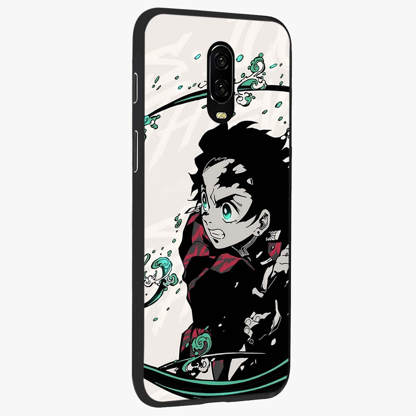 Demon Slayer Glass Case upright view showcasing powerful anime artwork with intense warrior theme.
