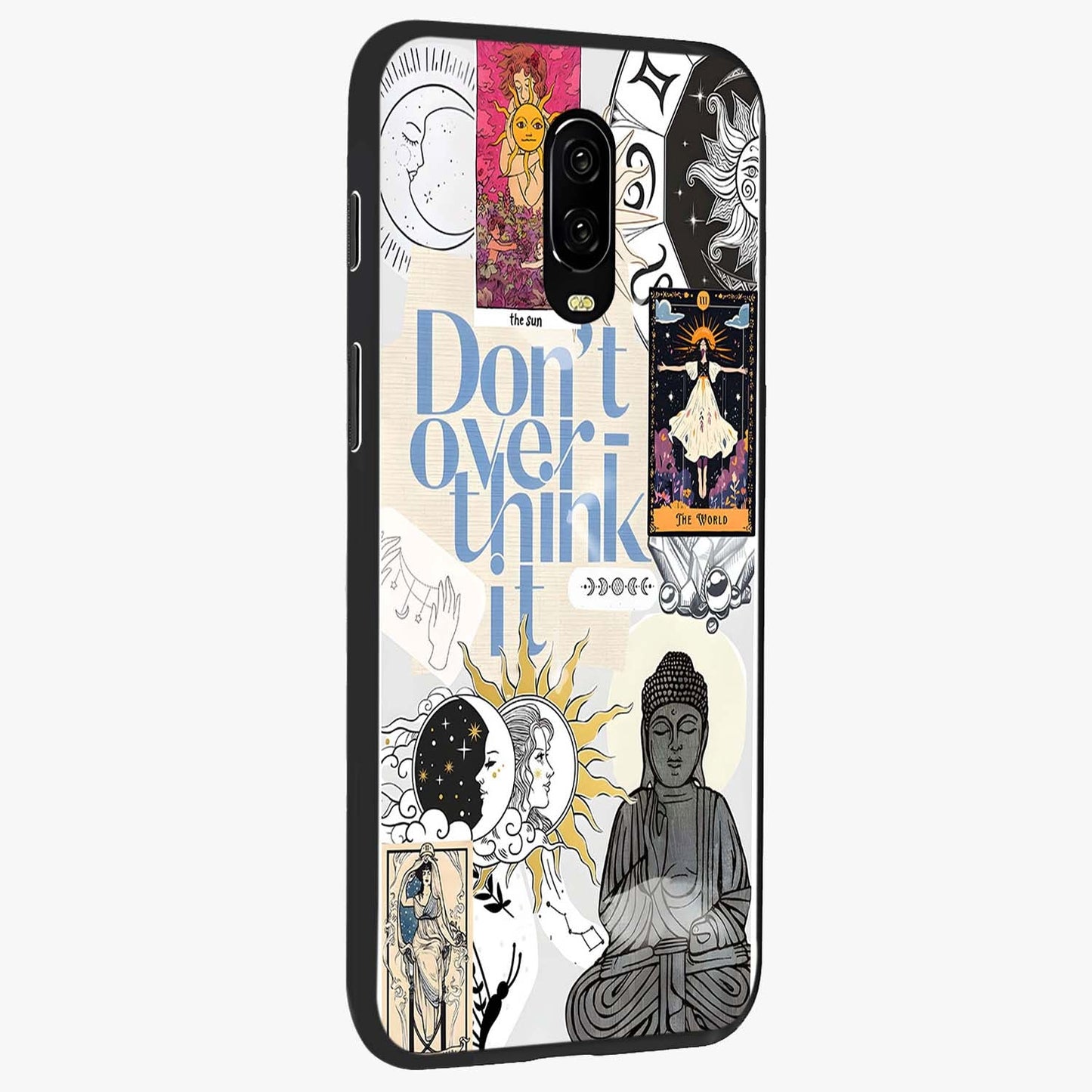 Ethereal Thoughts Glass Case upright view showcasing delicate artistic composition with peaceful dreamy theme.