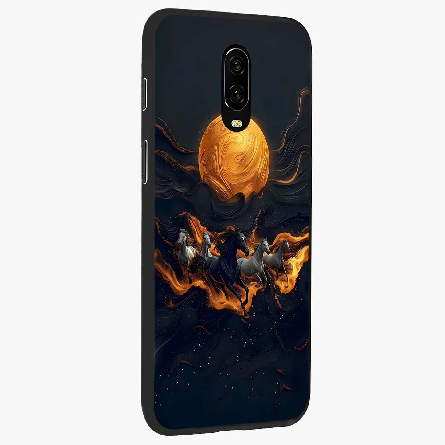 Golden Royal Heritage Glass Case upright view showcasing elegant royal artwork with classic heritage theme.