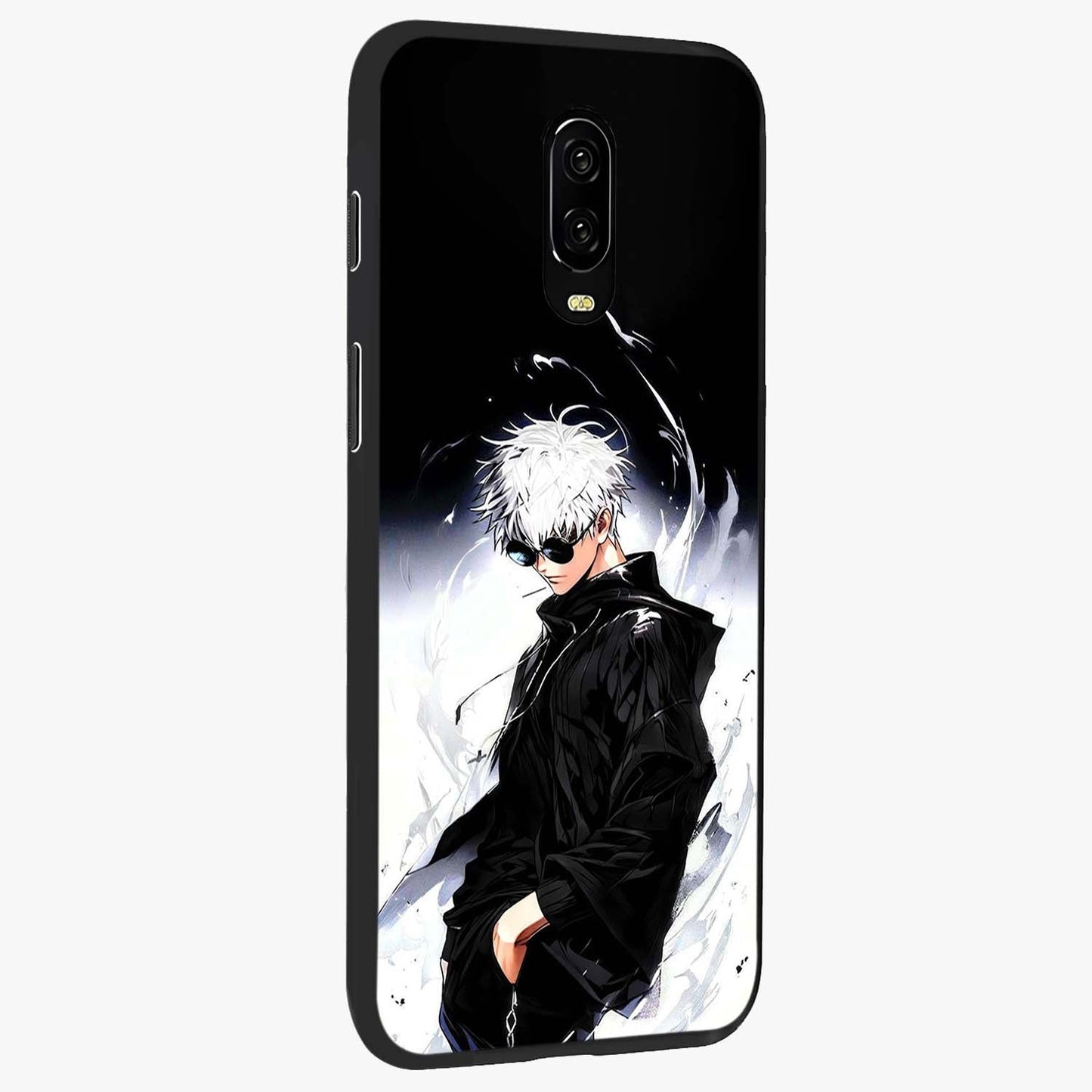 Limitless Shadow King Glass Case upright view showcasing bold shadow warrior artwork with epic fantasy theme.